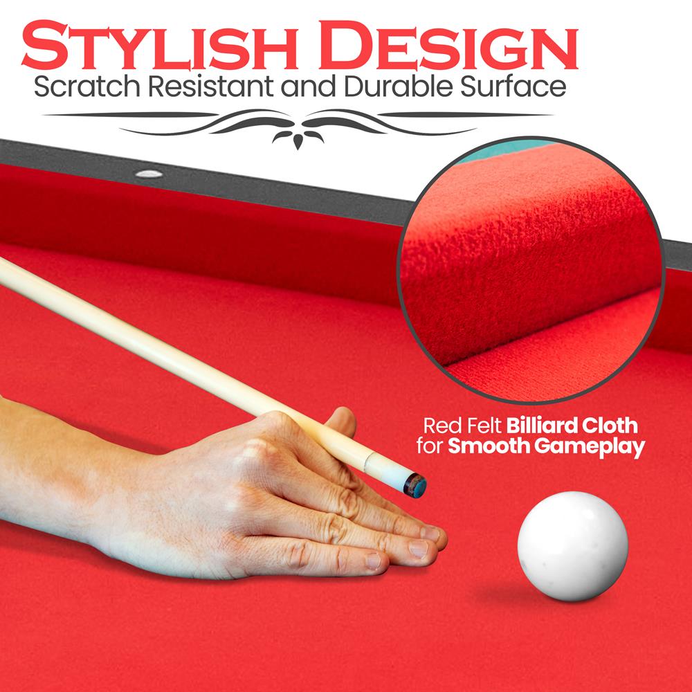 Portable Pool Table - Foldable Billiard Table for Home & Office | Indoor & Outdoor Game Room Entertainment