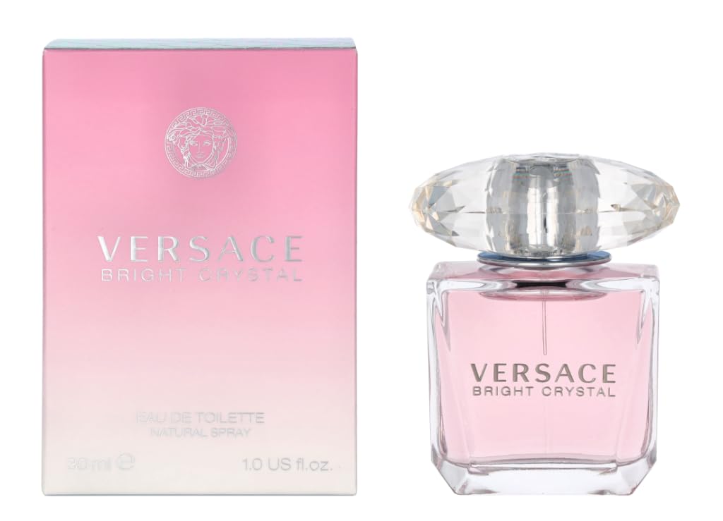 Versace Bright Crystal Eau de Toilette Spray for Women - 1.0 oz Fragrance | Floral & Fruity Perfume for Everyday Wear, Date Night & Special Occasions