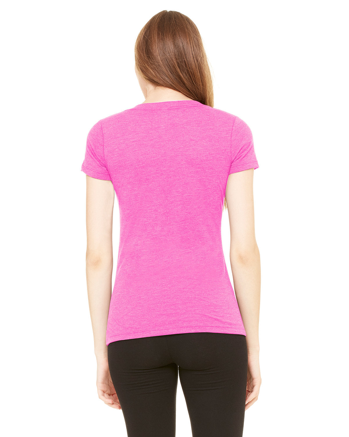 Bella + Canvas 8435 Women's Triblend Short Sleeve V-Neck T-Shirt - Soft & Comfortable Casual Tee for Everyday Wear, Gym, and Layering