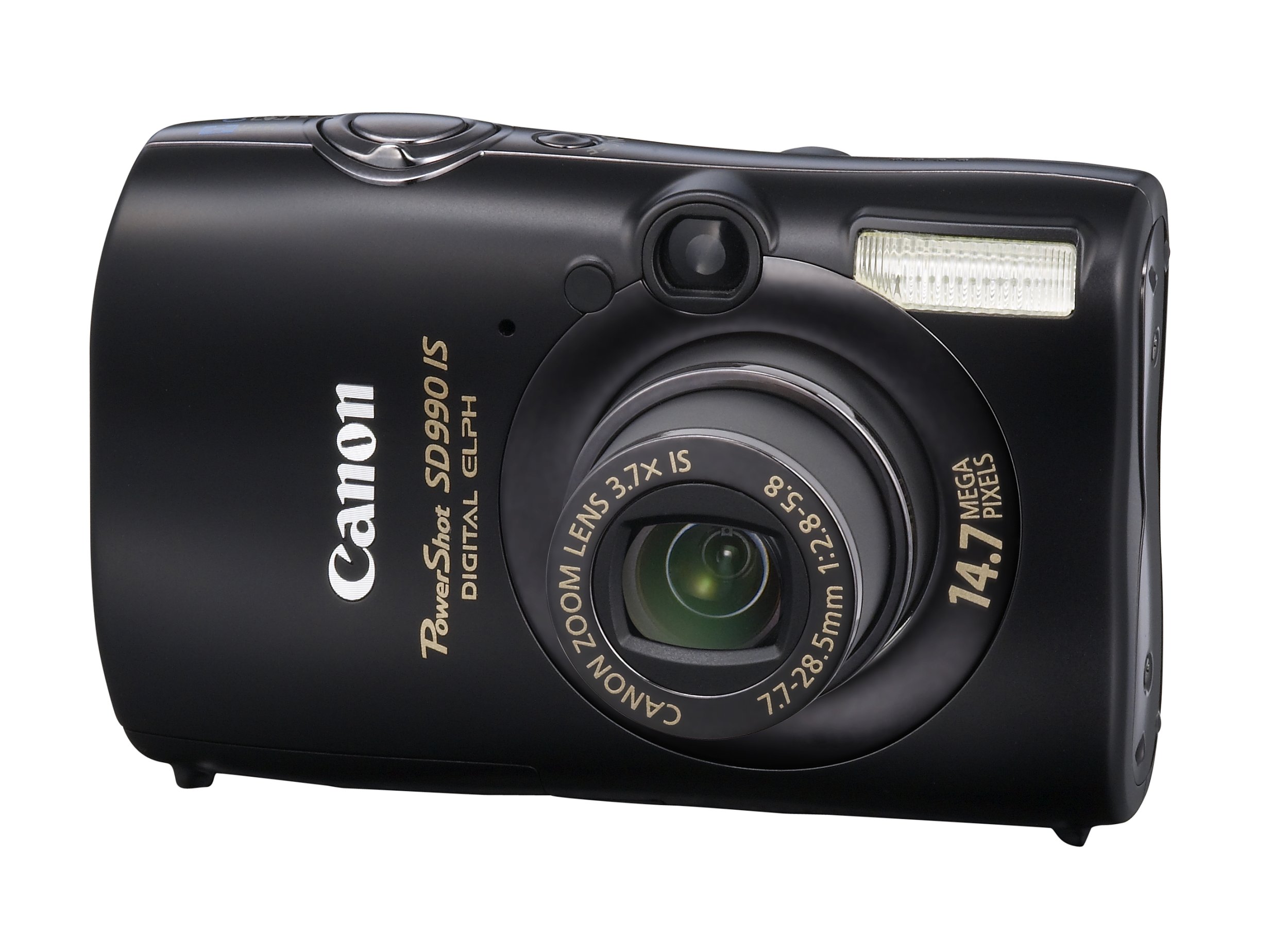 Canon Powershot SD990IS 14.7MP Digital Camera with 3.7x Optical Zoom & Image Stabilization - Black | Compact Point & Shoot Camera for Travel, Vlogging & Everyday Photography