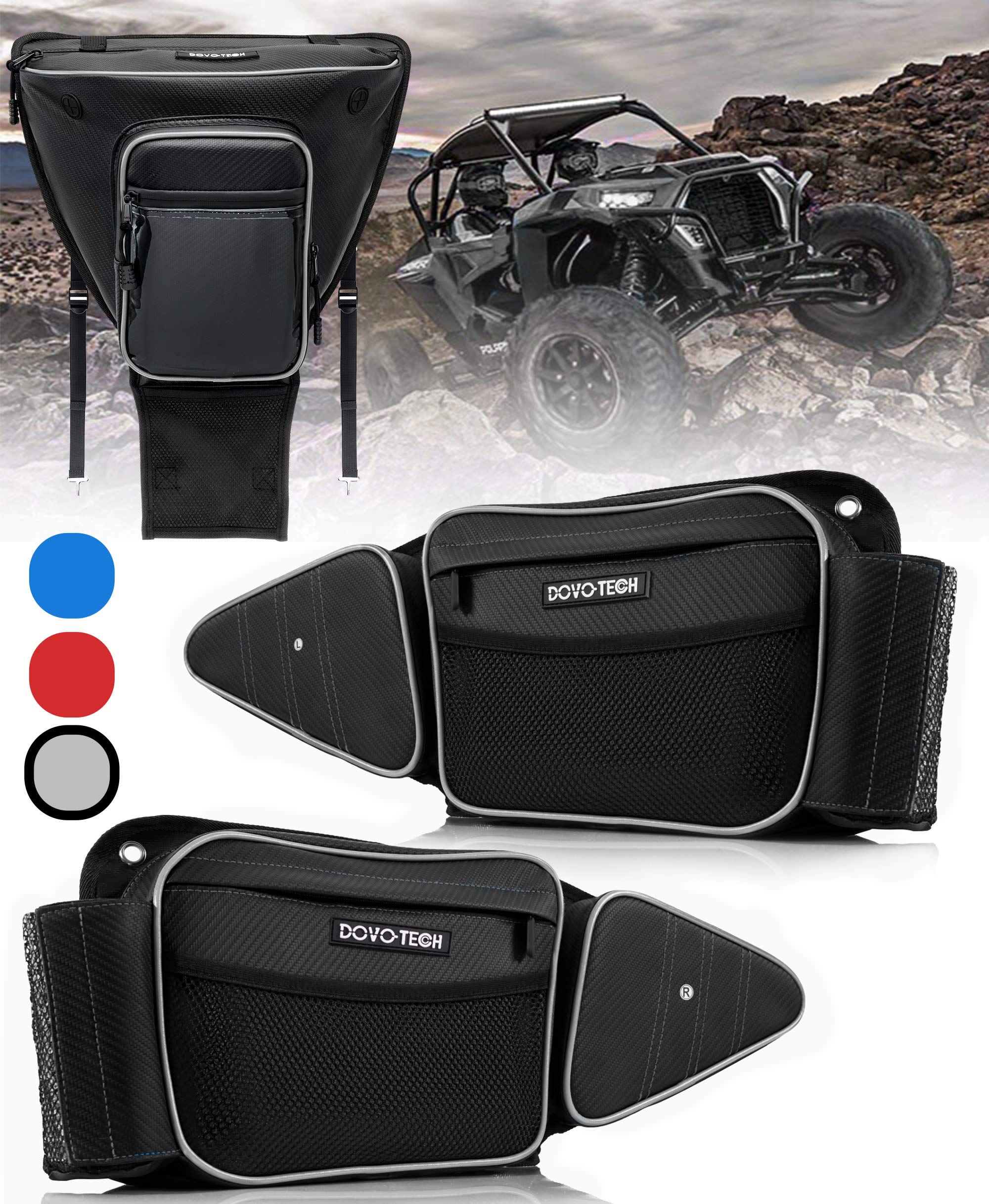 Premium RZR Storage Bags 3-Piece Set - Waterproof Door & Center Seat Organizer with Knee Pad Protection | Fits 2014-2023 Polaris RZR XP 1000 Turbo S900 60