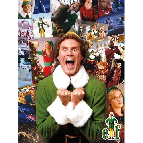 Aquarius Elf Movie Collage Christmas Jigsaw Puzzle 1000 Pieces - Holiday Family Fun & Festive Home Decor for Adults