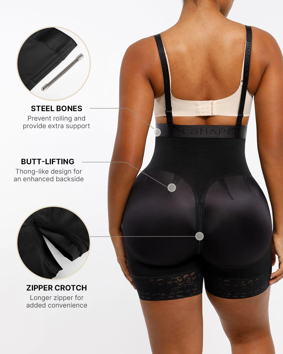 AirSlim® Firm Tummy Control Shapewear Bodysuit with Butt Lifting - Slimming Underwear for Women, Perfect for Workout, Wedding & Everyday Wear