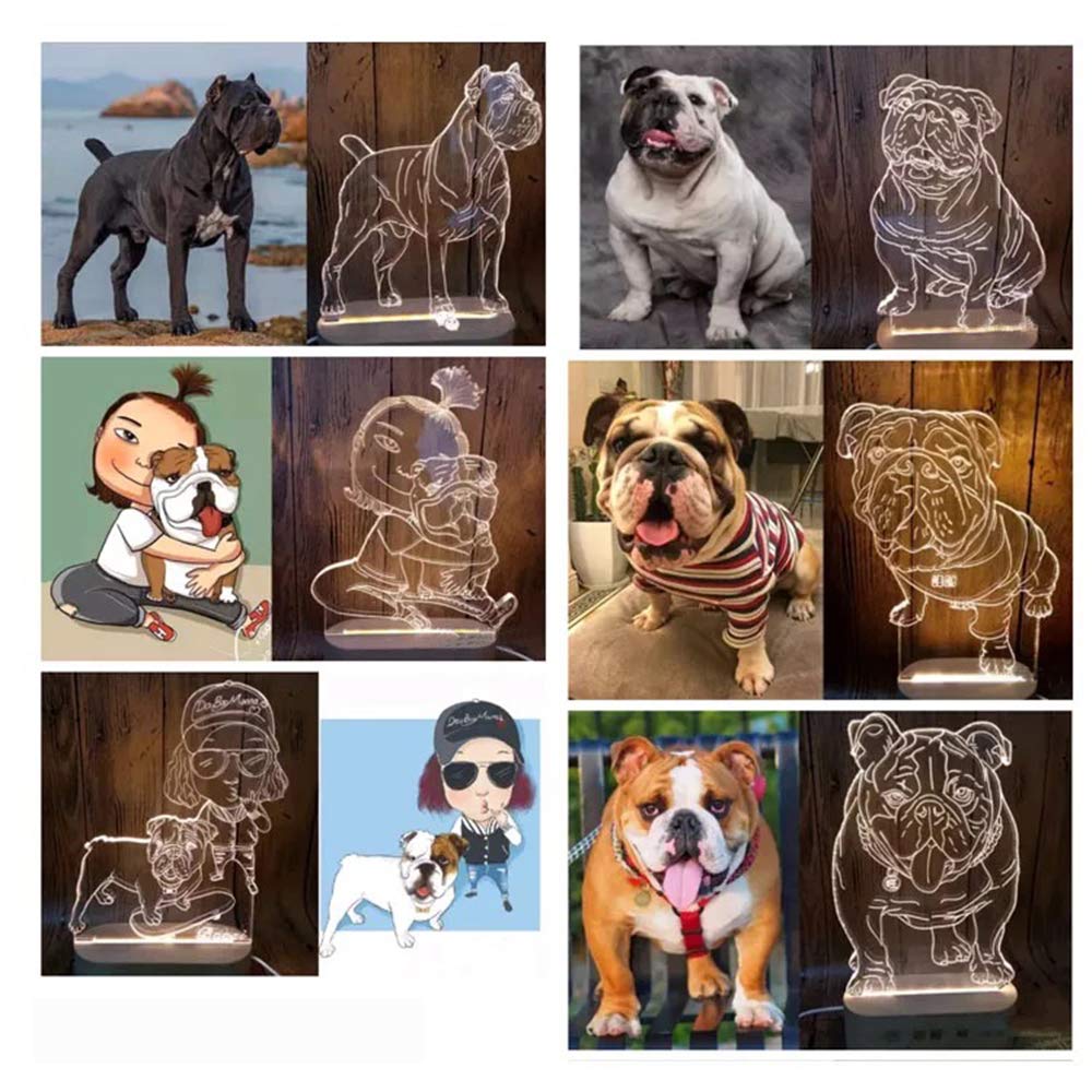 Custom 3D Photo Lamp - Personalized Engraved Gift for Wedding, Anniversary, Birthday | Home Decor