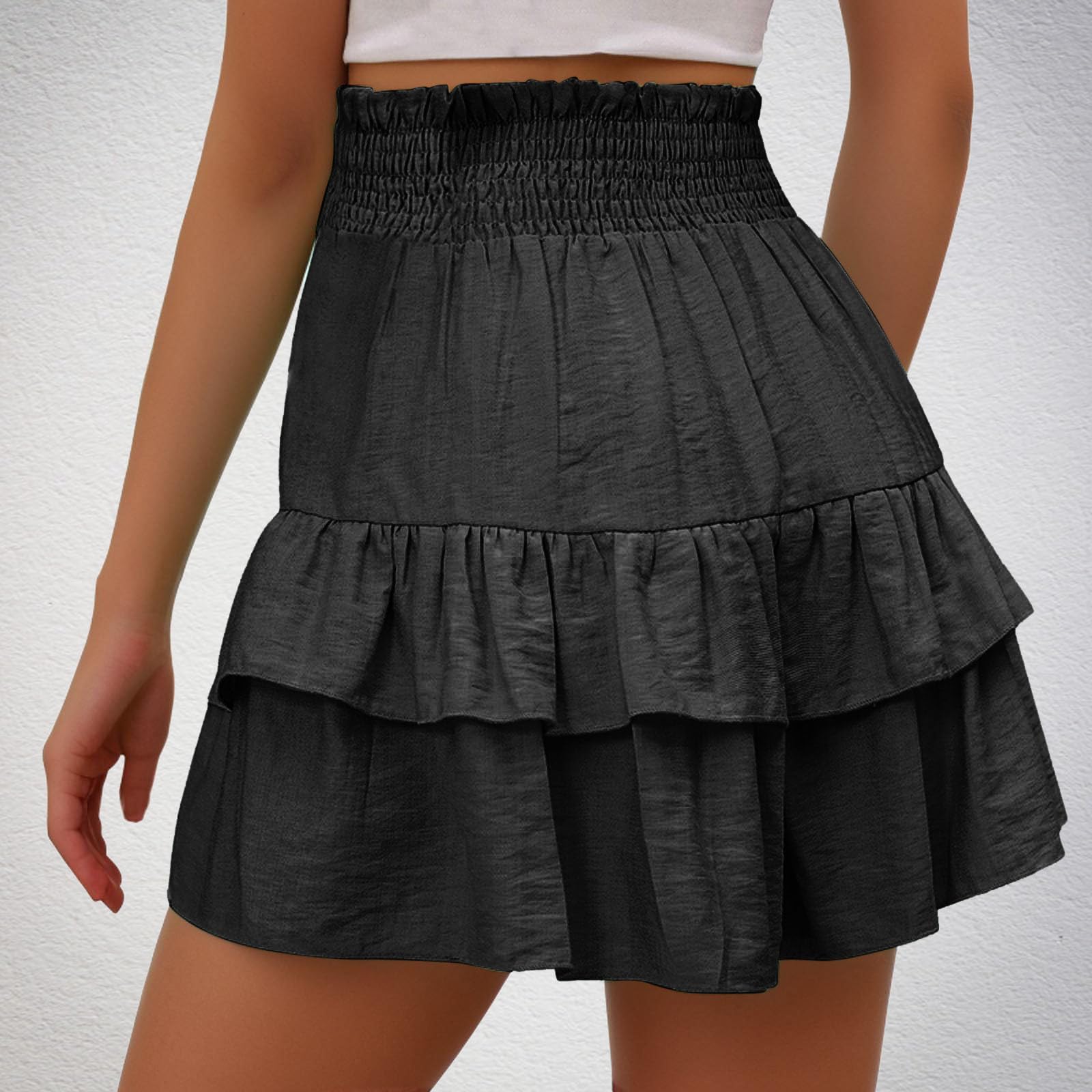 Women's High Waisted Stretchy Shorts - Summer Casual Y2K Wide Leg Pants for Beach & Streetwear