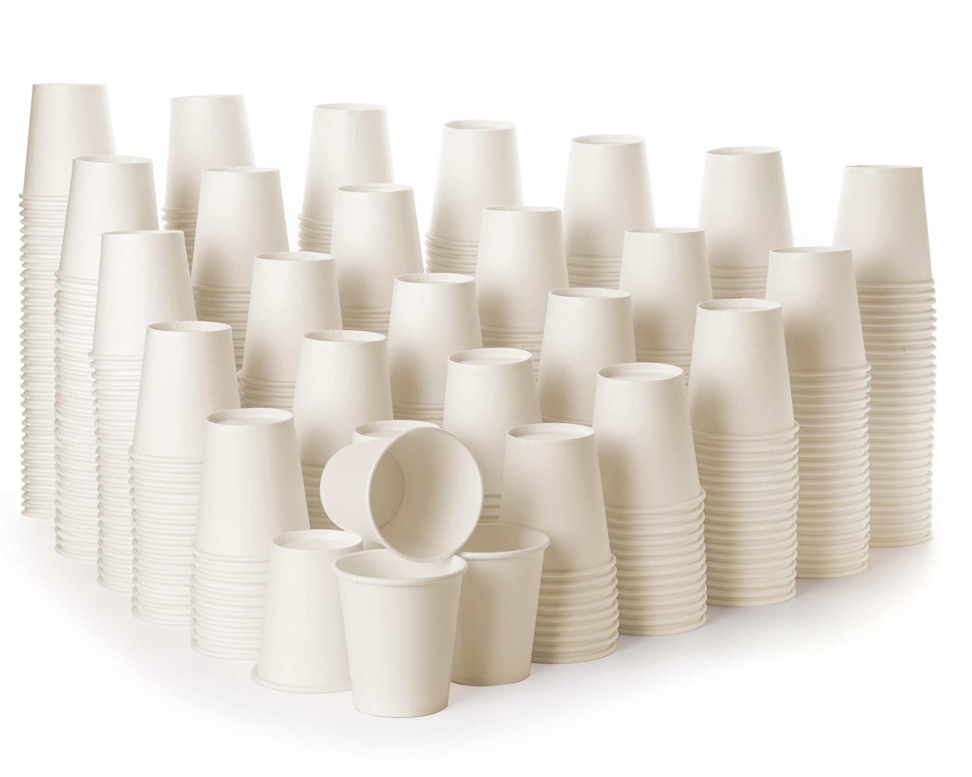 Viosuniu 3oz PLA Biodegradable Paper Cups - Eco-Friendly Disposable Bathroom Mouthwash Cups for Hot & Cold Beverages (600 Pack) - Perfect for Home, Office, Restaurants & Dental Clinics