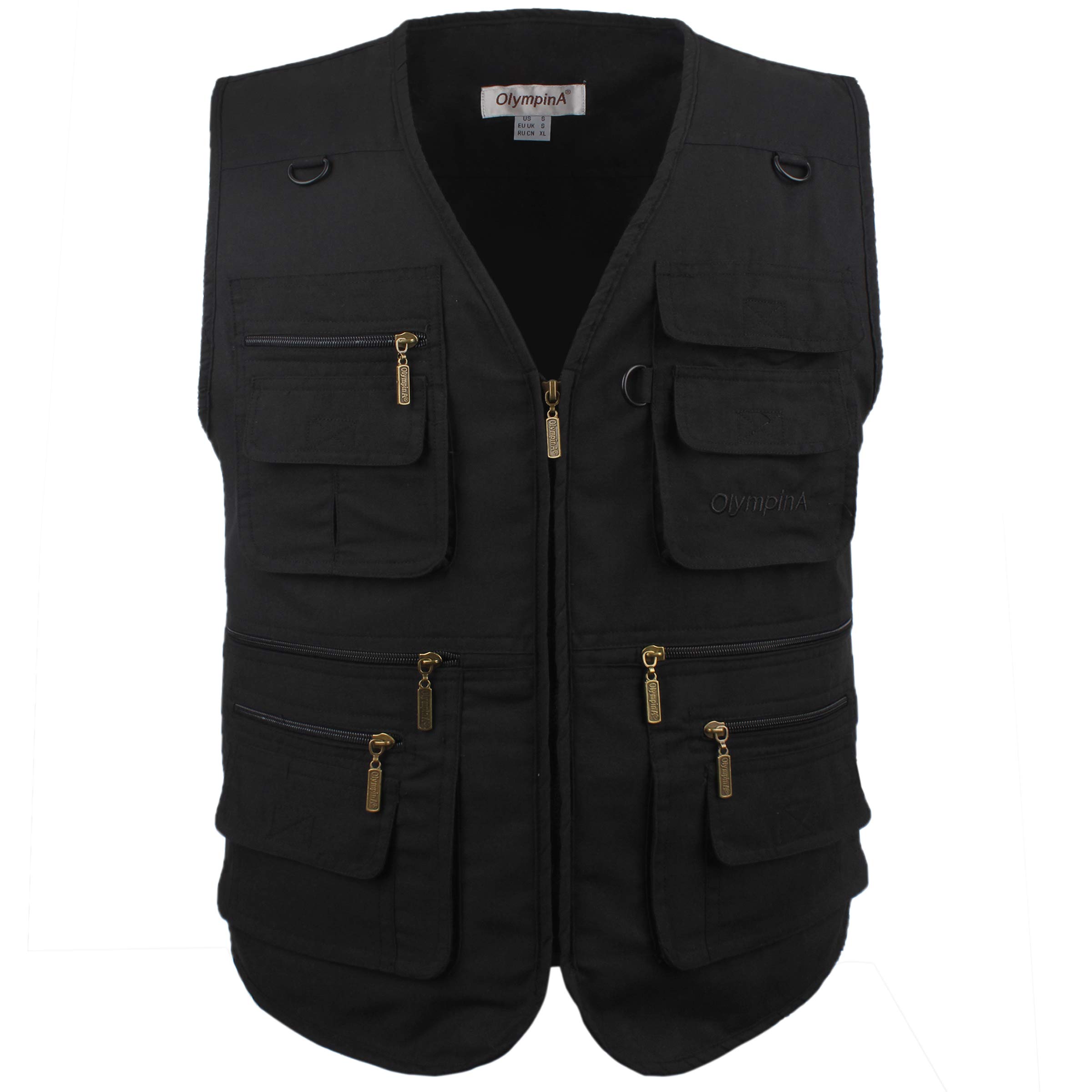 Men's Lightweight Poplin Fishing Vest with Multiple Pockets - Outdoor Travel, Sports & Work Utility Vest for Hiking, Camping & Fishing Adventures
