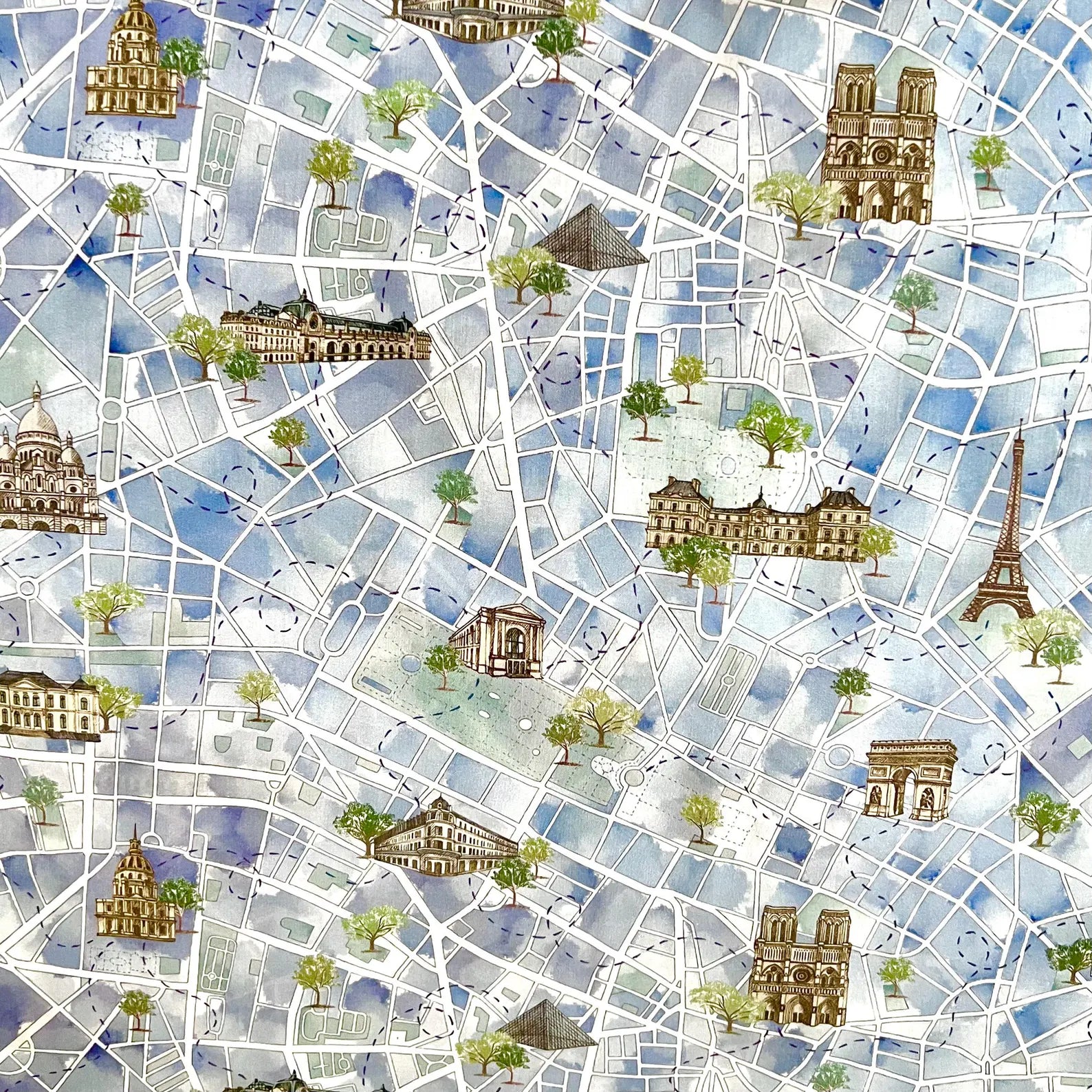 Liberty Tana Lawn Cotton Fabric - Rue de Paris Floral Print - Perfect for Dresses, Skirts & DIY Sewing Projects
