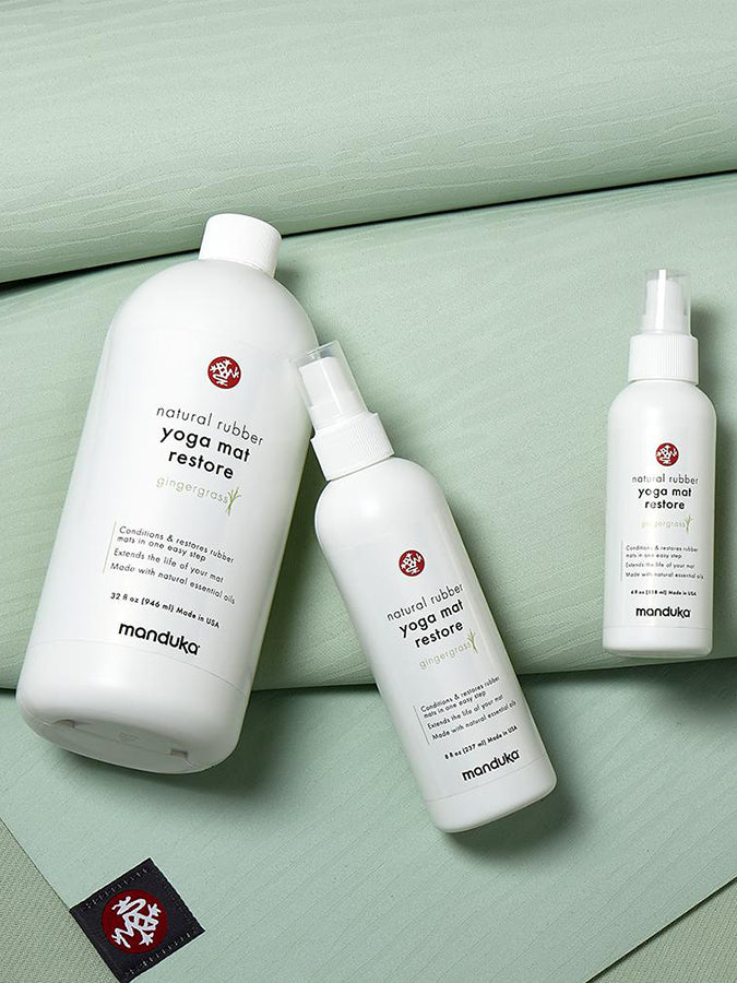 Manduka Natural Rubber Yoga Mat Cleaner - 8oz (237ml) - Gentle & Effective Cleaning for Yoga Mats - Perfect for Home, Studio & Travel Use