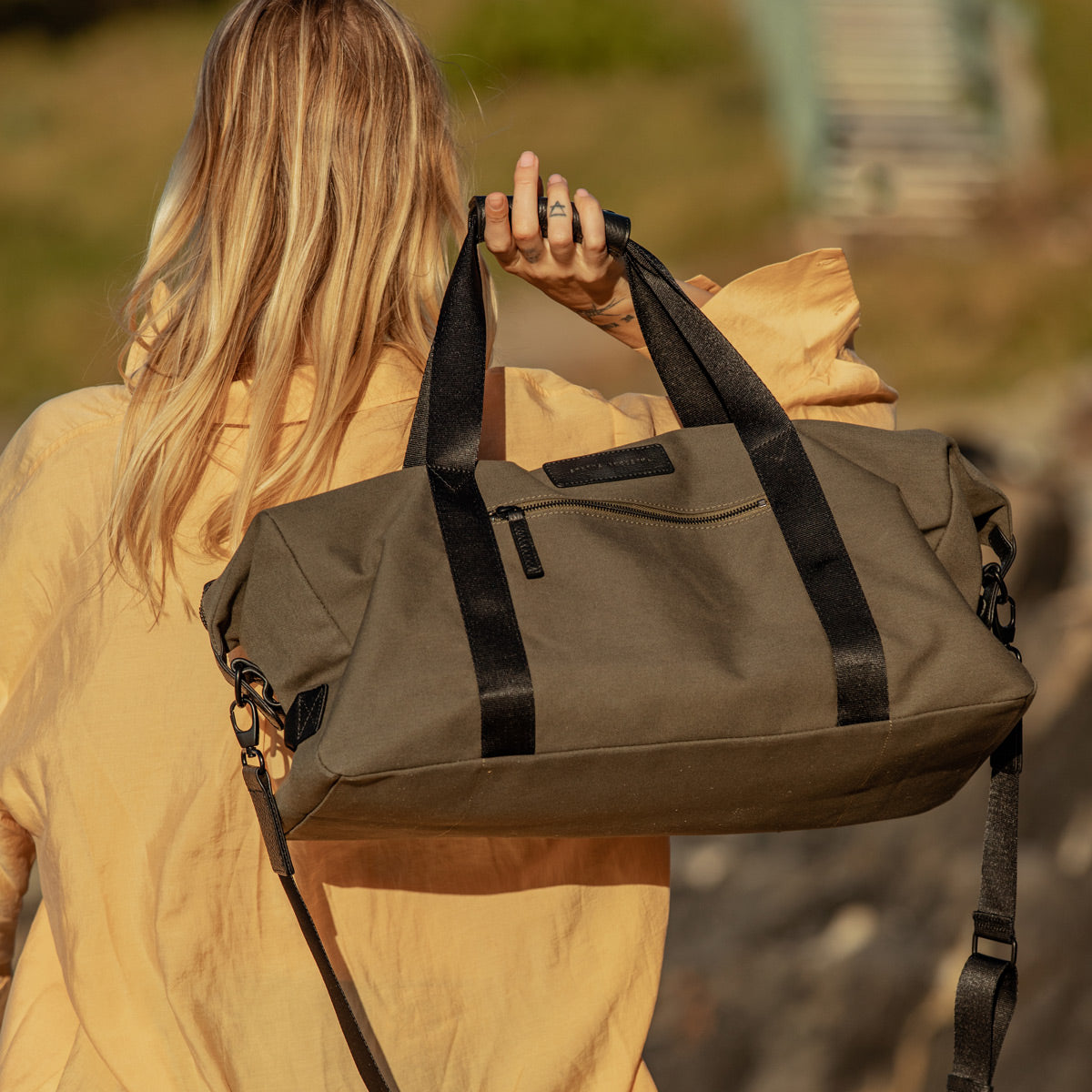 Everything I Wanted Bag - Khaki Canvas Tote for Women | Stylish & Durable Everyday Carry | Perfect for Work, Travel & Shopping