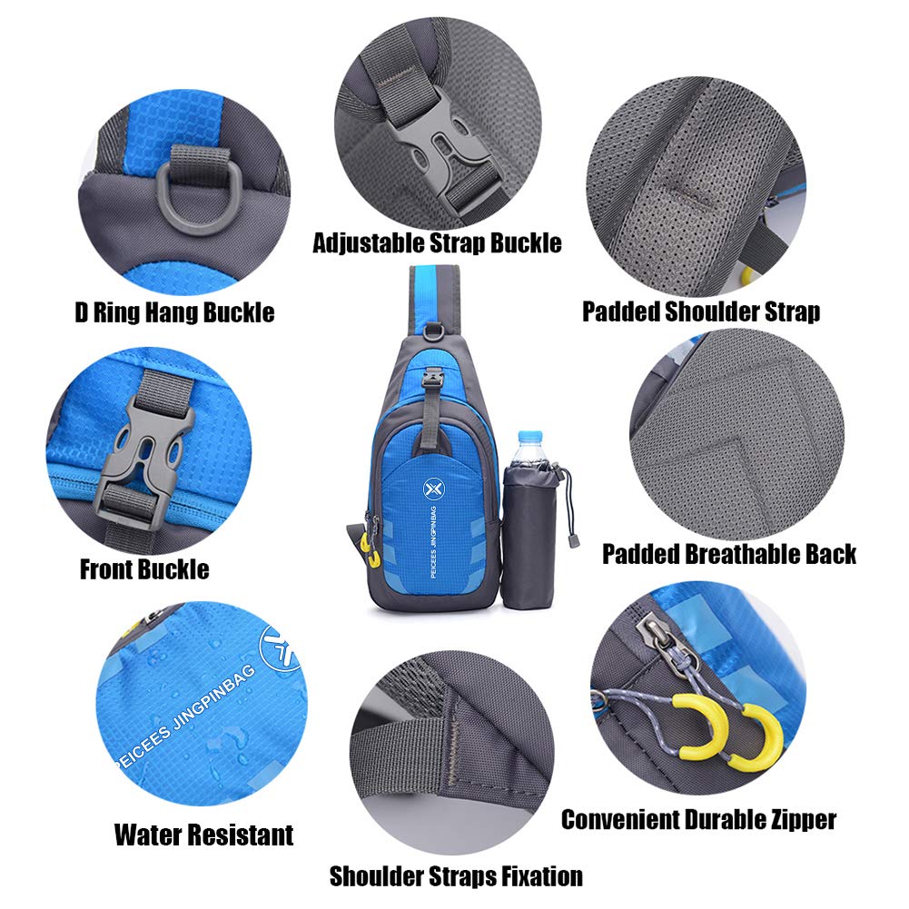 Stylish Unisex Chest Crossbody Sling Backpack - Durable Travel, Gym & Bike Daypack for Women & Men - Perfect for Hiking, Commuting & Outdoor Adventures