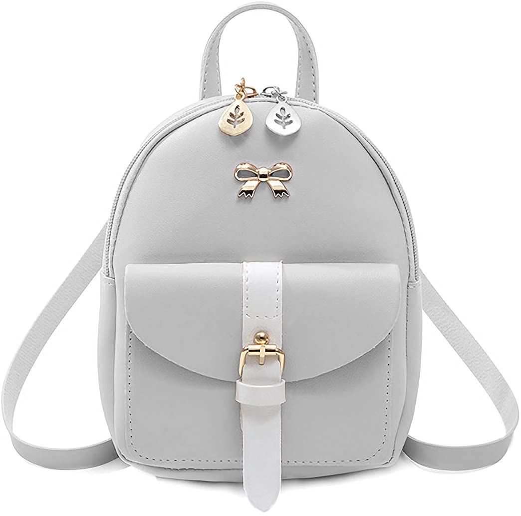NUWA Mini Backpack Purse for Women - Small Lightweight Crossbody Bag with Wallet for Teen Girls, Trendy Phone Pouch for Daily Use, Travel & School (Grey)