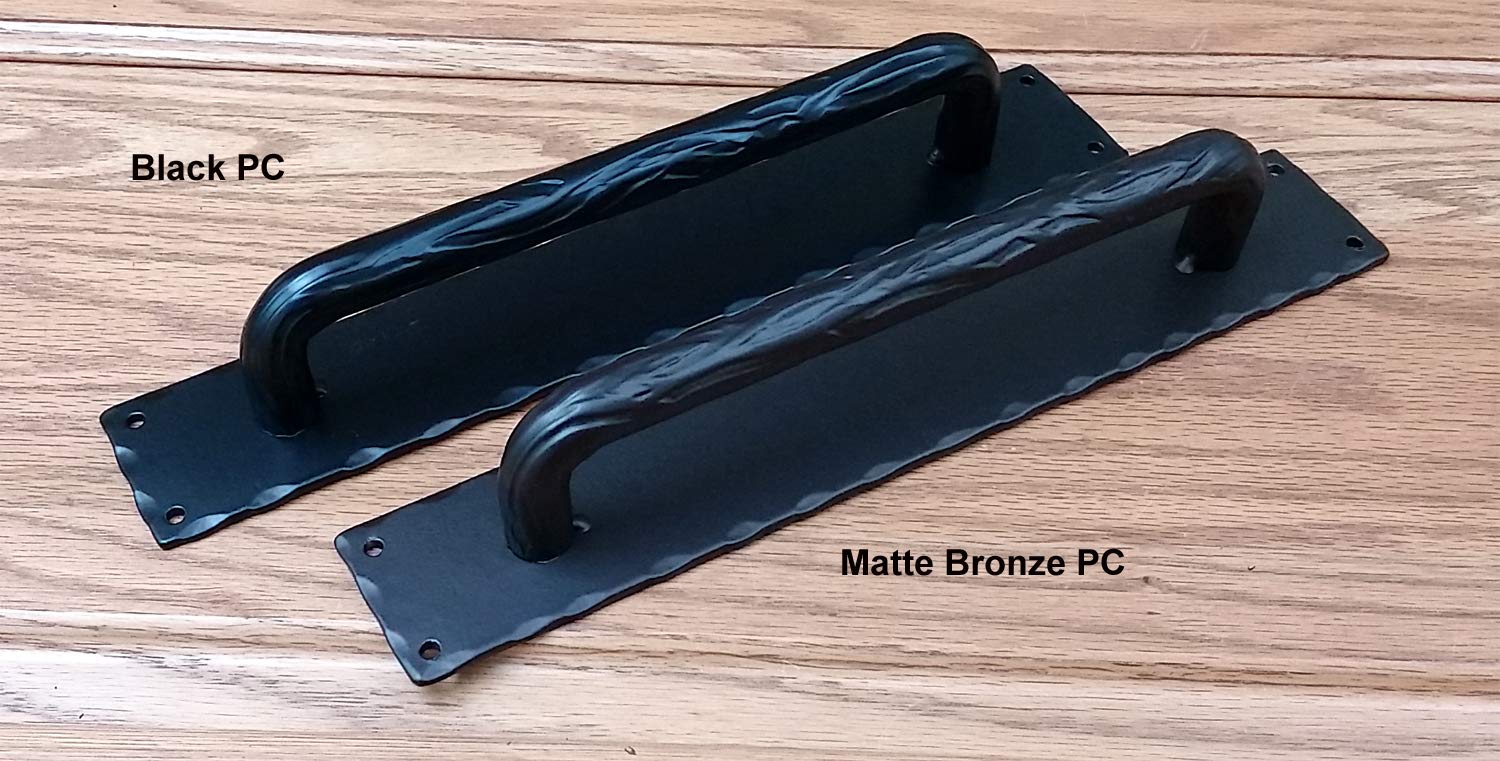 Black Powder Coated Barn Door Handle Pull #3 - Rustic Home Decor for Sliding Doors & Cabinets