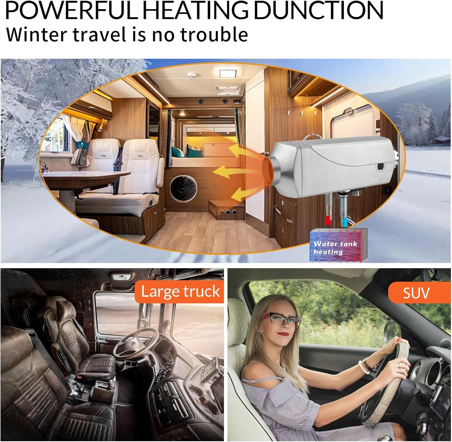 8KW 12V Diesel Parking Heater with LCD Display - Low Noise Air & Water Heater Combo for Cars, Trucks, RVs, Trailers, Boats, Garages & Outdoor Use - Perfect for Winter Camping, Off-Grid Living & Vehicle Heating