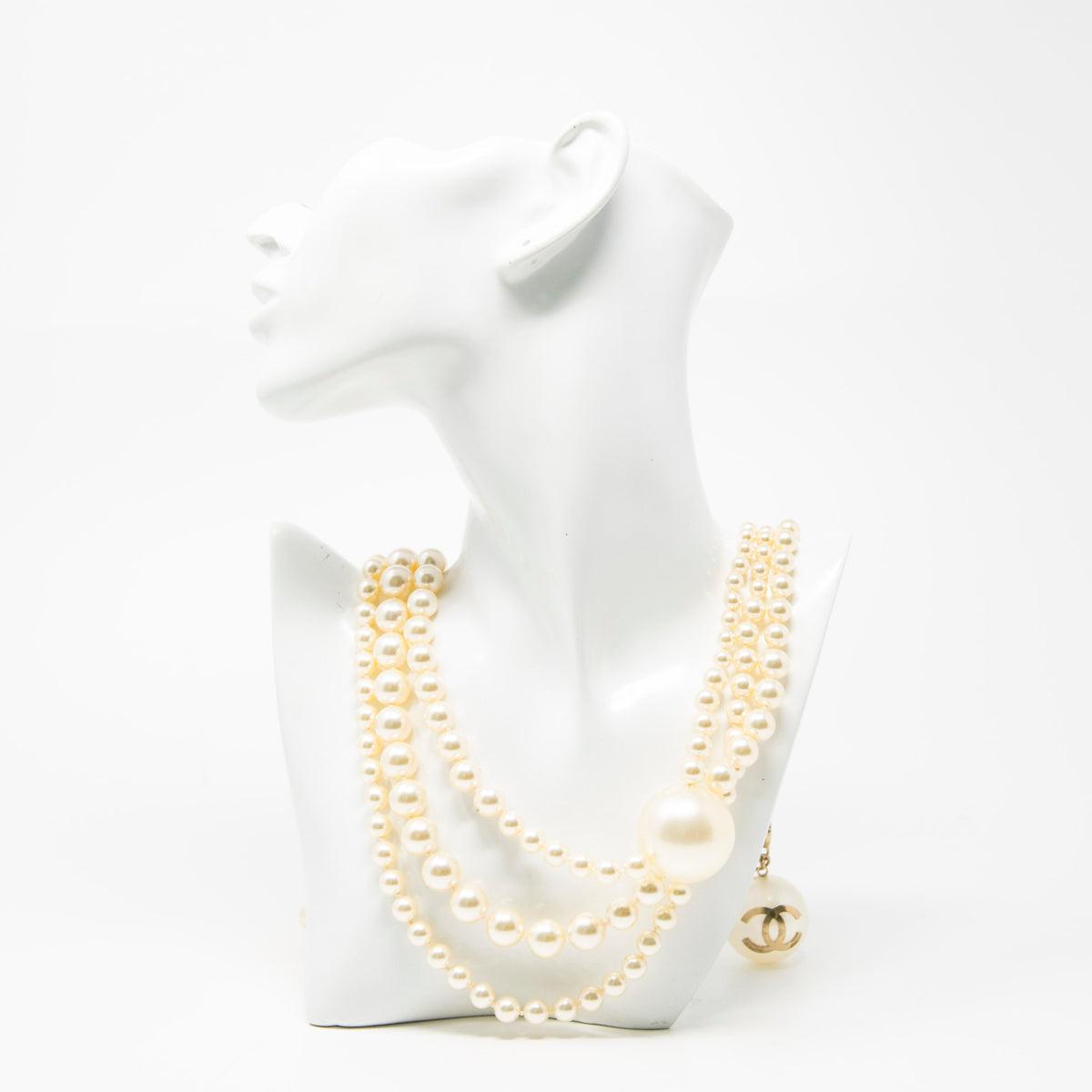 Chanel Pearl CC Long Multi Strand Necklace - Luxury Fashion Jewelry for Women, Perfect for Parties, Weddings & Special Occasions