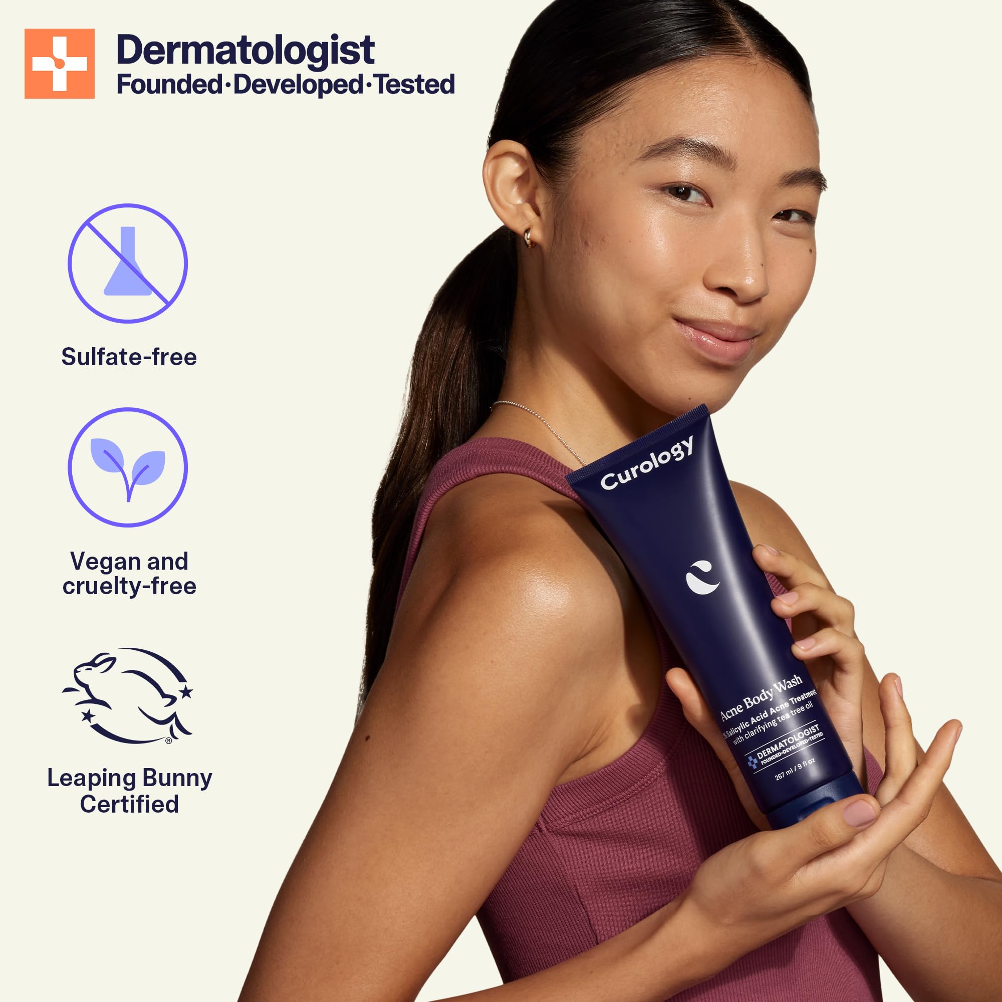 Curology Acne Treatment Kit - 2.5% Benzoyl Peroxide Face Wash & 2% Salicylic Acid Body Wash for Clear Skin | Dermatologist-Recommended Skincare Set for Face & Body Acne Relief | Perfect for Teen & Adult Acne Care Routine
