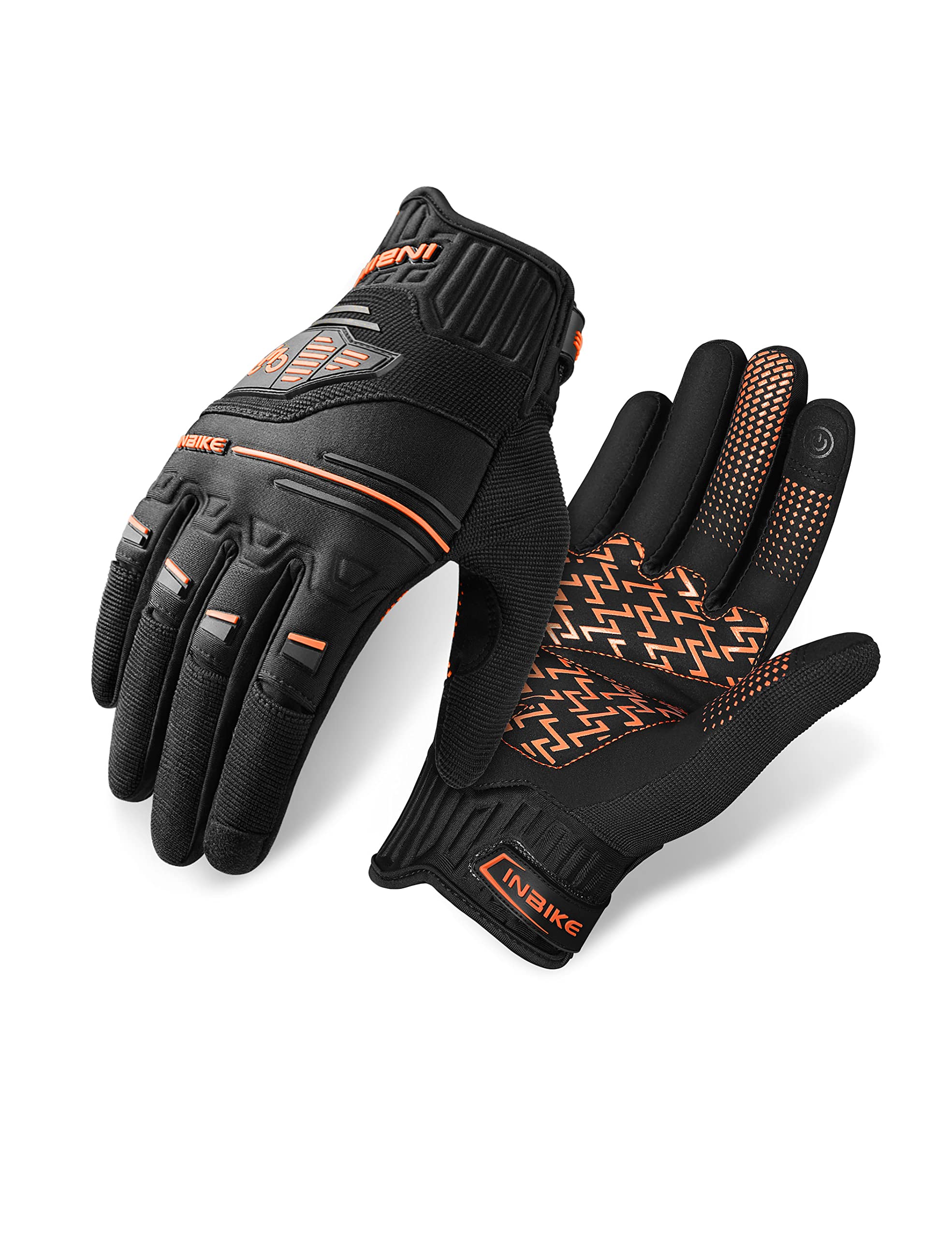 INBIKE MTB Mountain Bike Gloves - 5MM Padded Cycling Gloves for Men & Women, Breathable Anti-Slip Shock Absorbing with Knuckle Protection - Ideal for Dirt Biking, Trail Riding & Outdoor Cycling Adventures