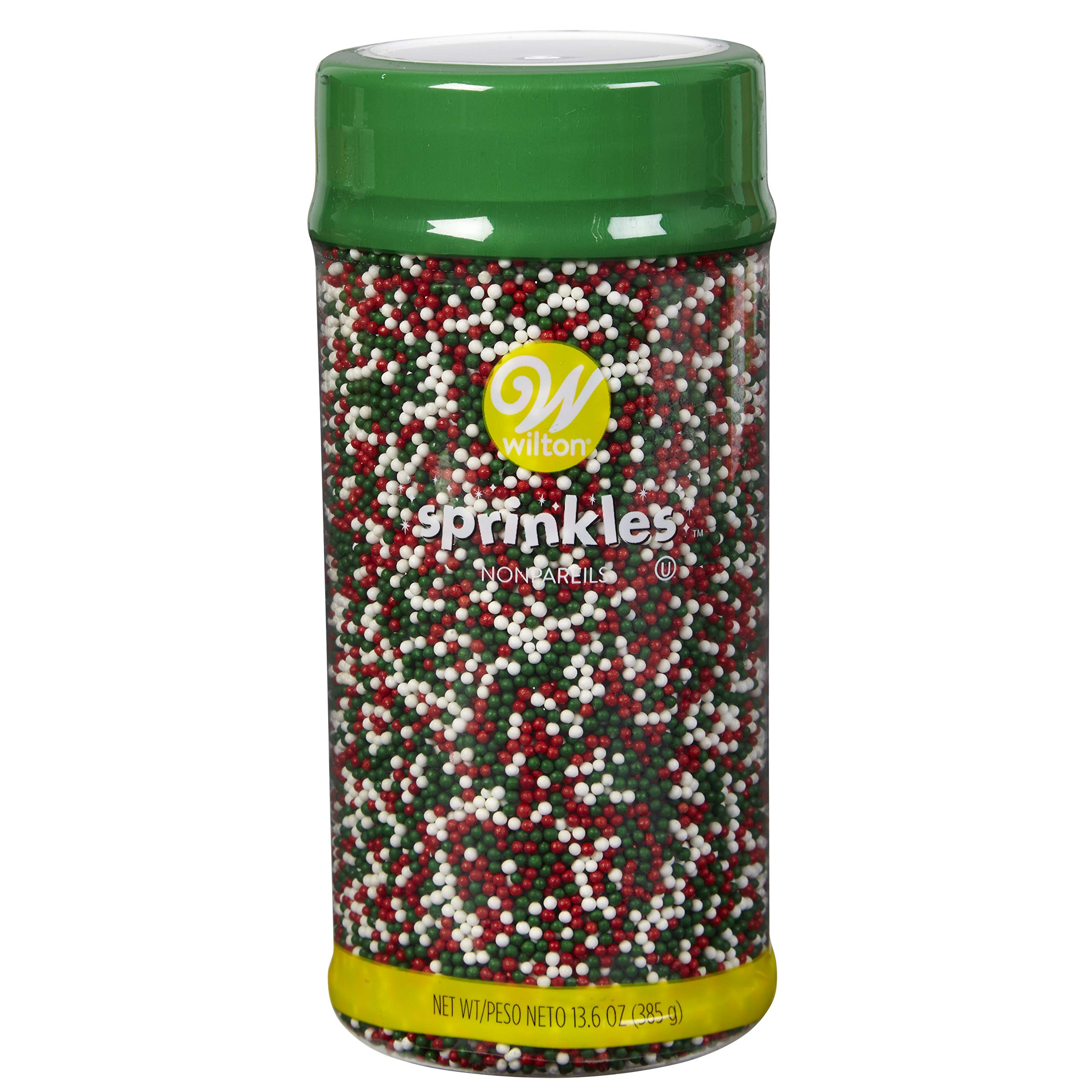 Wilton Bulk Nonpareils Christmas Sprinkles - Colorful Decorating Sugar for Holiday Baking, Cookies, Cakes & Cupcakes - Perfect for Christmas Desserts and Party Treats