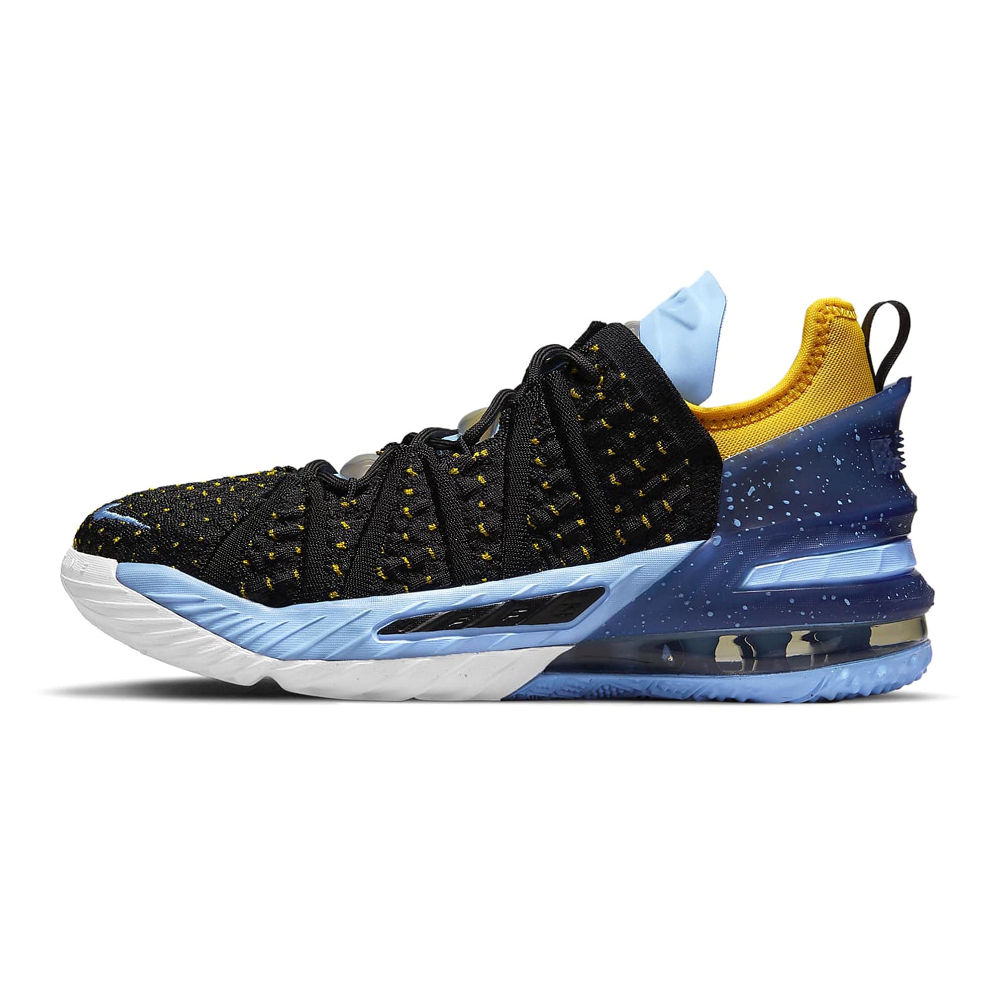 Nike Lebron XVIII Basketball Shoes for Boys - Big Kid Size 5.5 M in Black/University Gold/Coast/Concord - Perfect for School, Training & Court Performance