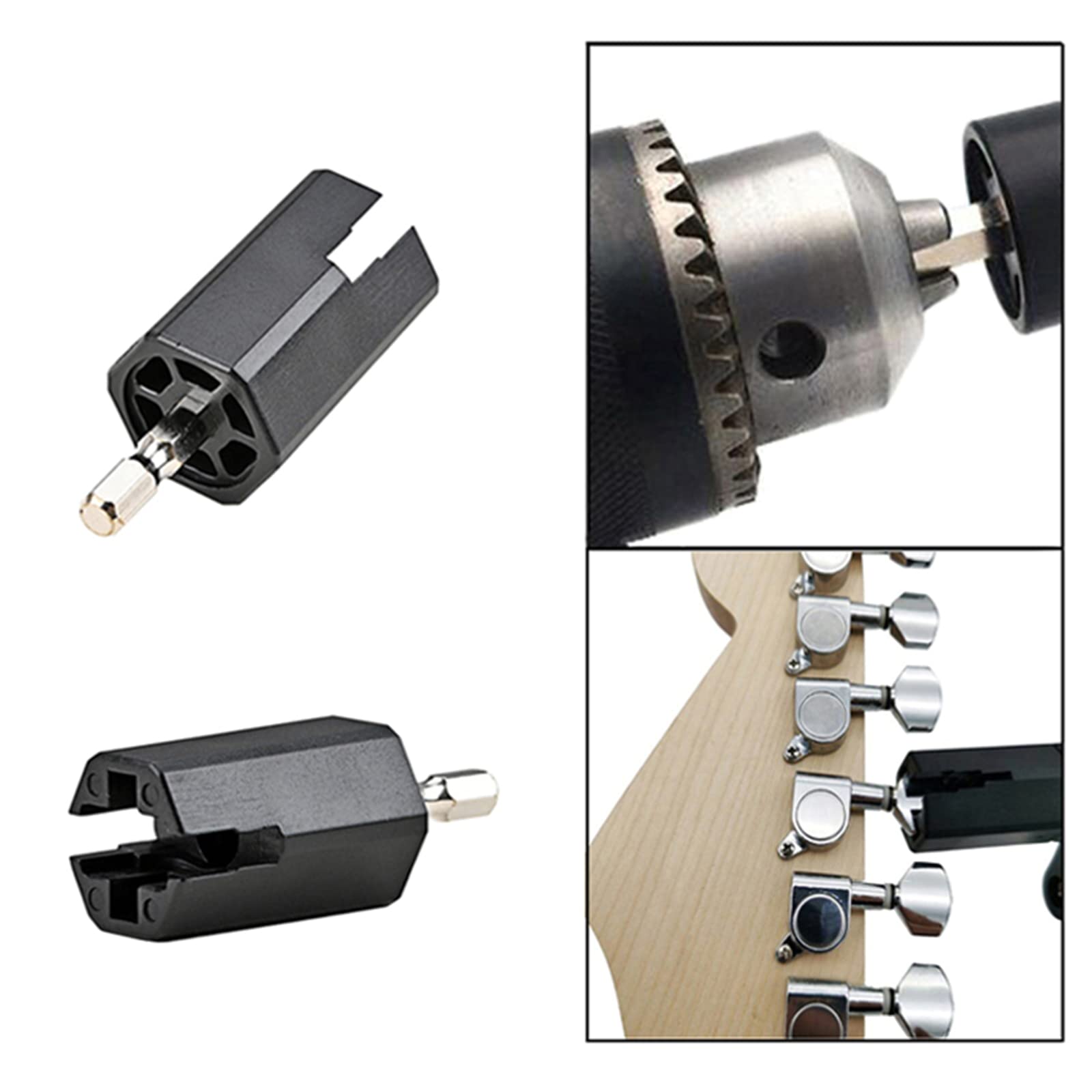 Premium Guitar String Winder Tool with Hexagonal Head - Compatible with Electric & Acoustic Guitars & Bass - Fast String Changes & Tuning Peg Removal - Perfect for Home Practice, Studio Sessions & Live Performances