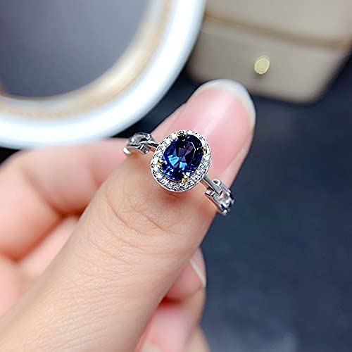 Stunning Sapphire & Diamond Halo Engagement Ring for Women - Oval September Birthstone Ring, Elegant Gift for Birthday, Christmas & Anniversaries | Perfect for Proposals, Weddings & Special Occasions