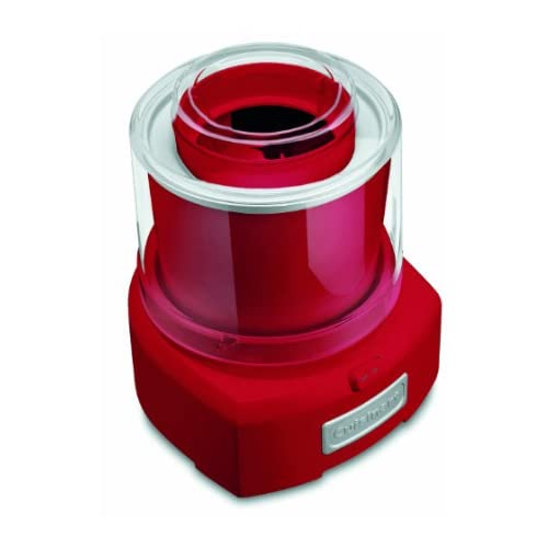 Cuisinart ICE-21RP1 1.5-Quart Frozen Yogurt, Ice Cream & Sorbet Maker with Double Insulated Freezer Bowl - No Ice Needed, Makes Delicious Frozen Treats in 20 Minutes - Perfect for Home Desserts, Parties & Summer Treats (Red)