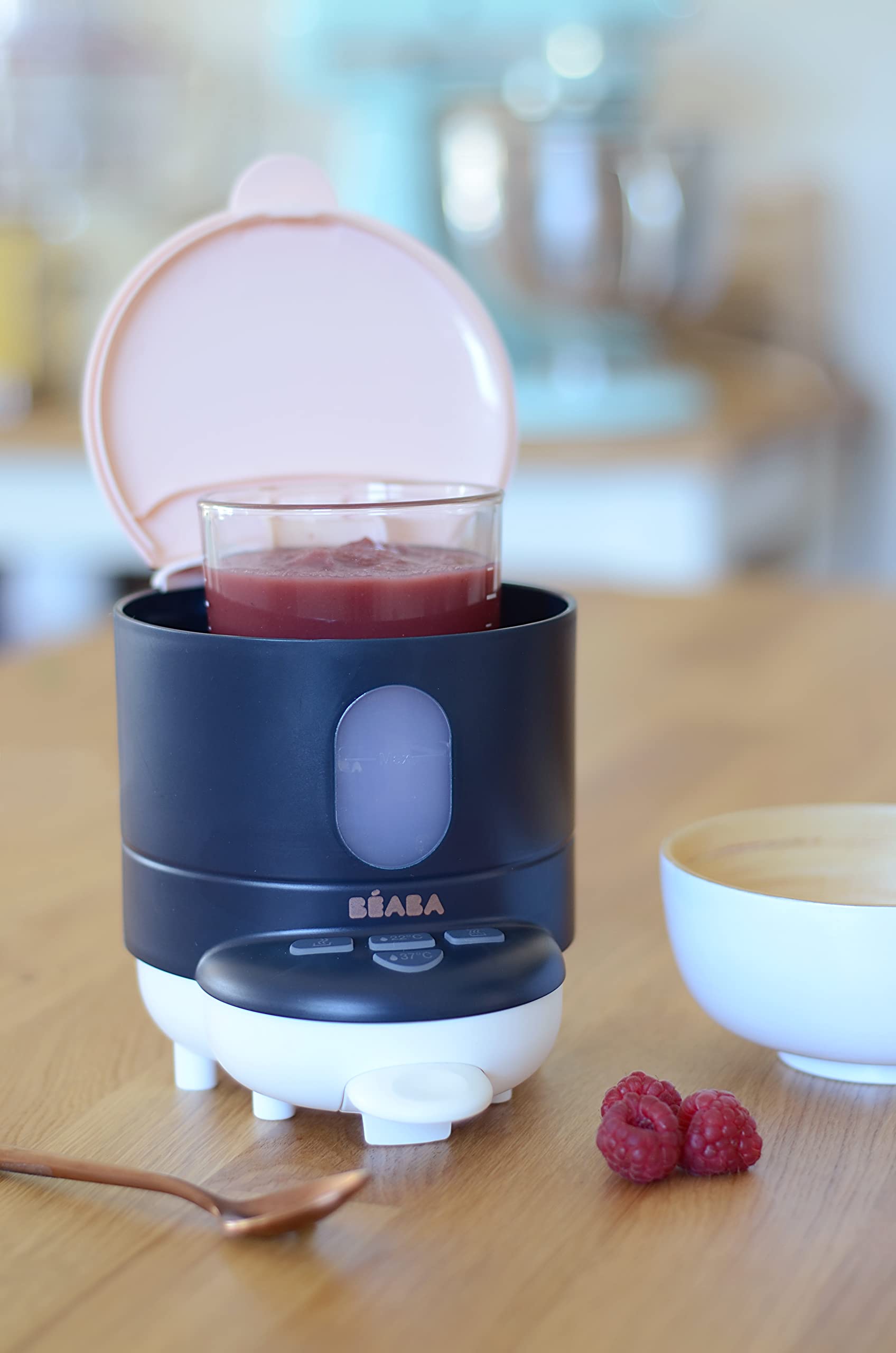 BEABA Bib'Expresso Fast Water Warmer & Formula Maker - Heats Baby Bottles in 30 Seconds, Instant Warm Water Dispenser for Infant Feeding, Baby Food Warmer - Perfect for Nighttime Feedings & Travel Use
