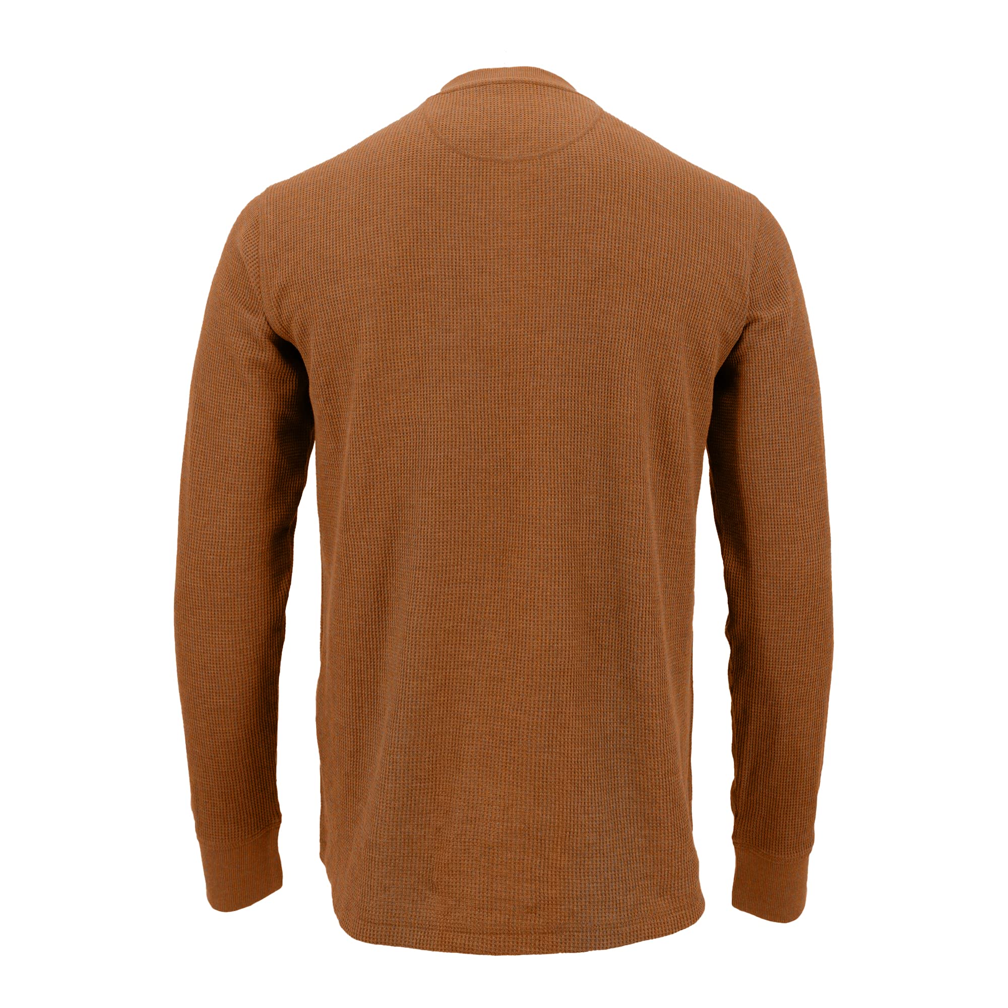 Men's Long-Sleeve Thermal Waffle Knit Shirt - Warm Crew Neck Base Layer for Hiking, Camping & Outdoor Activities | American Outdoorsman