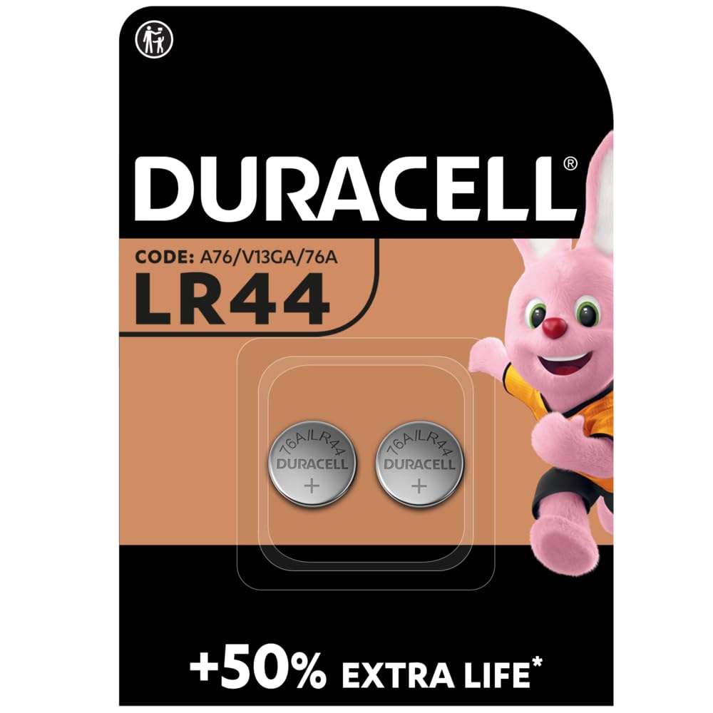 2 Pack LR44 Alkaline Button Cell Batteries for Watches, Calculators, Toys, and Small Electronics - Long Lasting Power Supply