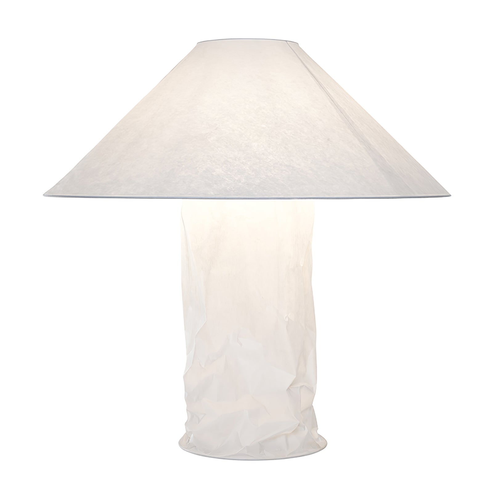 Crinkle Paper Table Lamp - Modern Decorative LED Light for Bedroom, Living Room & Office - Eco-Friendly Home Decor Gift Idea