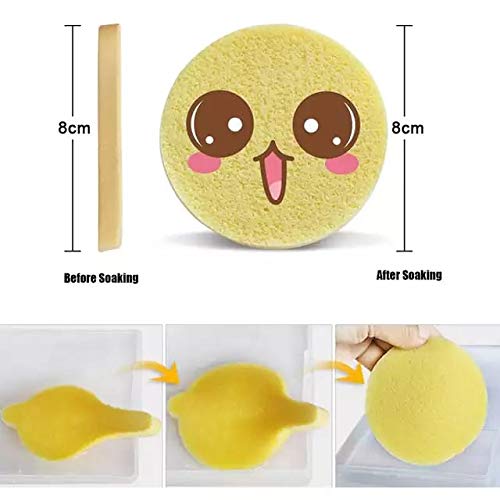 Bella Faccia Facial Cleansing Sponge Puff - 12 Pack Multicolor Face Wash Sponges for Deep Cleaning & Exfoliation | Buy 1 Get 1 Free | Perfect for Daily Skincare Routine & Makeup Removal