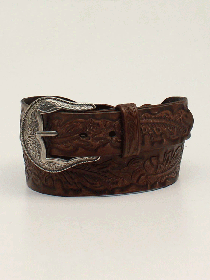 Angel Ranch D140001202 Women's Braided Acorn Belt - Brown Leather Waist Belt for Western Fashion, Boho Outfits & Autumn Styling