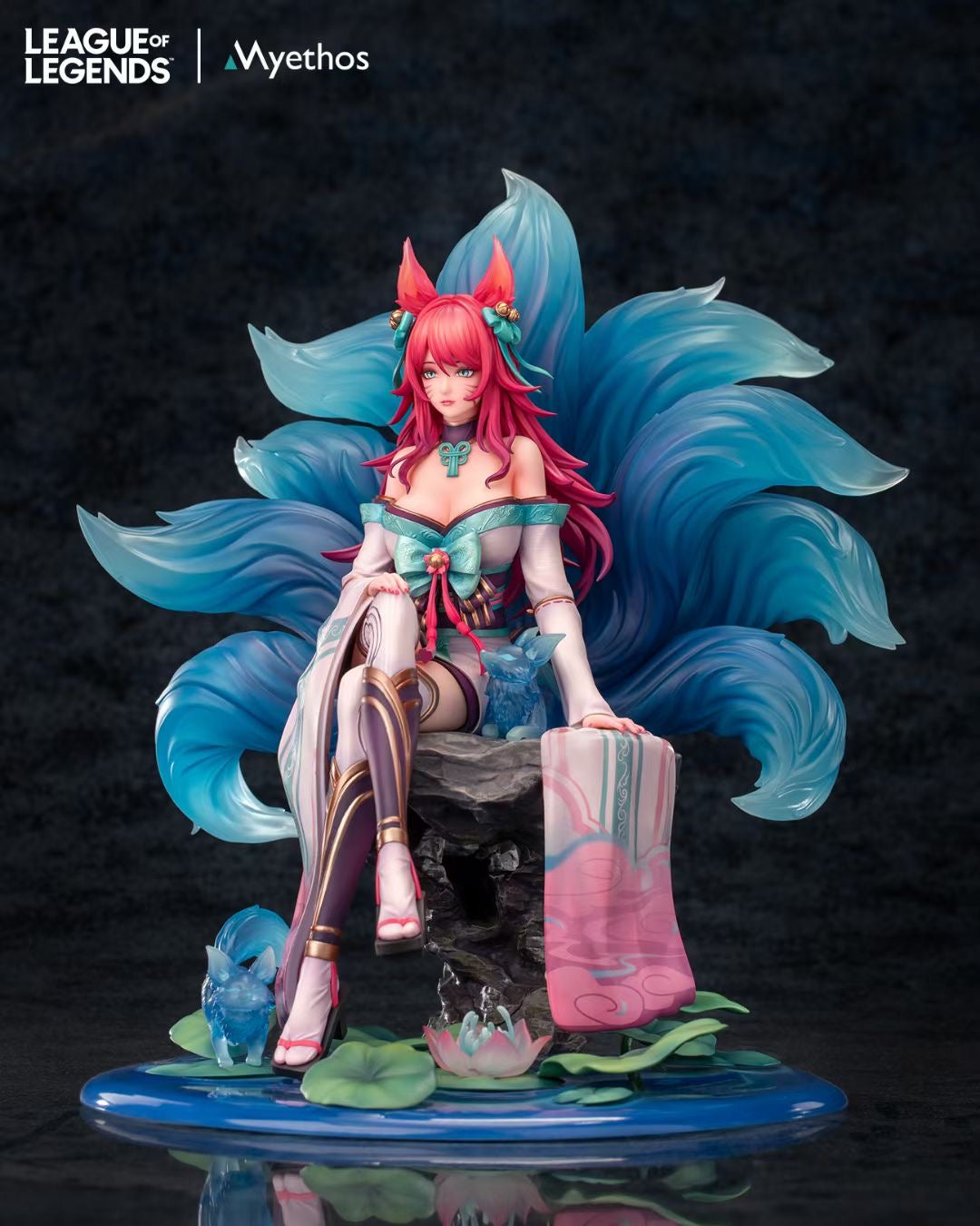 Myethos Studio League of Legends Soul Lotus Ahri Statue - Collector's Edition Anime Figure for Gamers & Fans | Perfect for Display, Gaming Room Decor, and Cosplay Inspiration