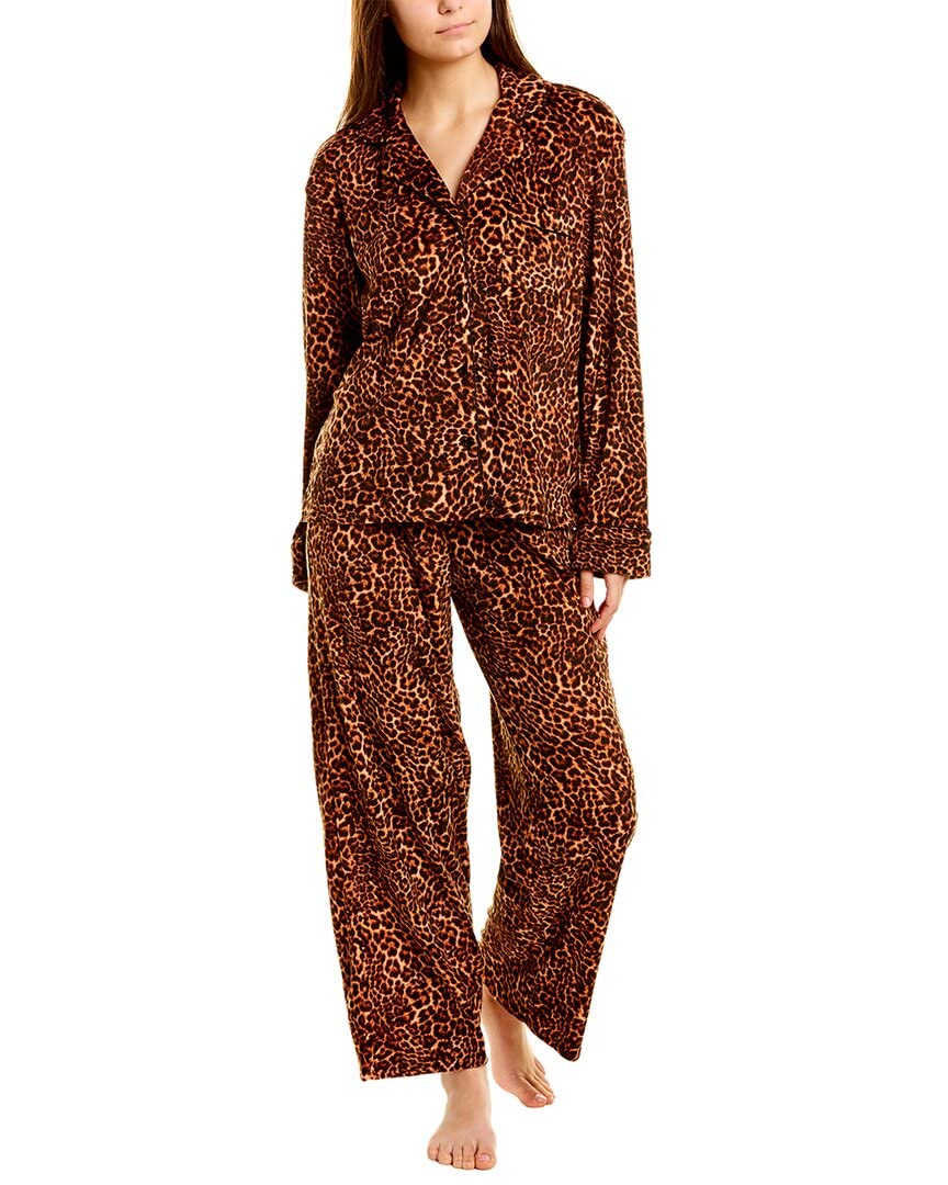 Donna Karan Women's Long Sleeve Sleepwear Pajama Set - Soft Cotton Nightwear for Comfortable Sleep & Lounge Wear