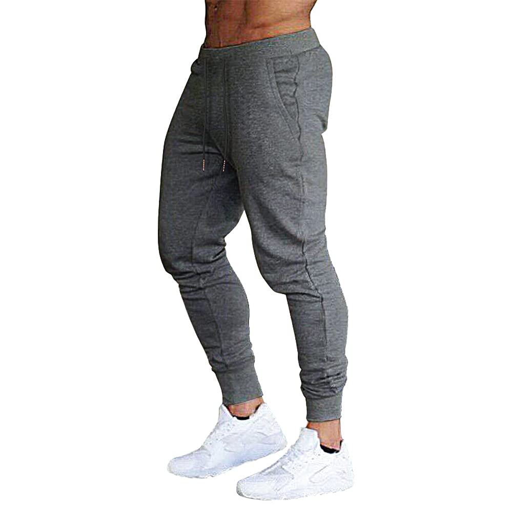 BUXKR Men's Slim Fit Joggers - Workout Pants for Gym, Running & Bodybuilding | Athletic Sweatpants with Deep Pockets | Comfortable Training & Casual Wear
