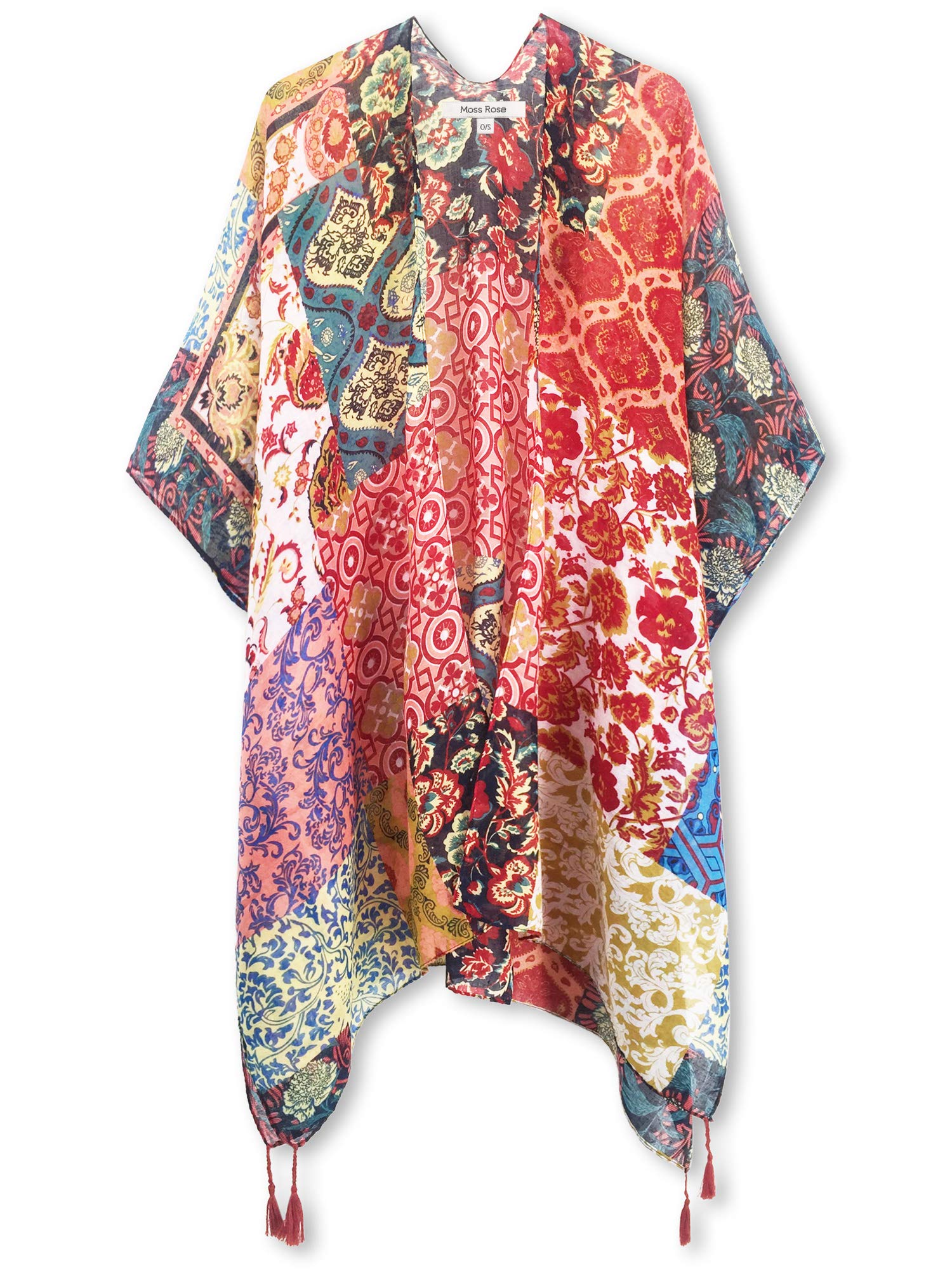 2PCS Floral Print Women's Beach Cover Up Kimono Cardigan - Lightweight Summer Swimwear Wrap for Pool, Beach, and Vacation Outfits