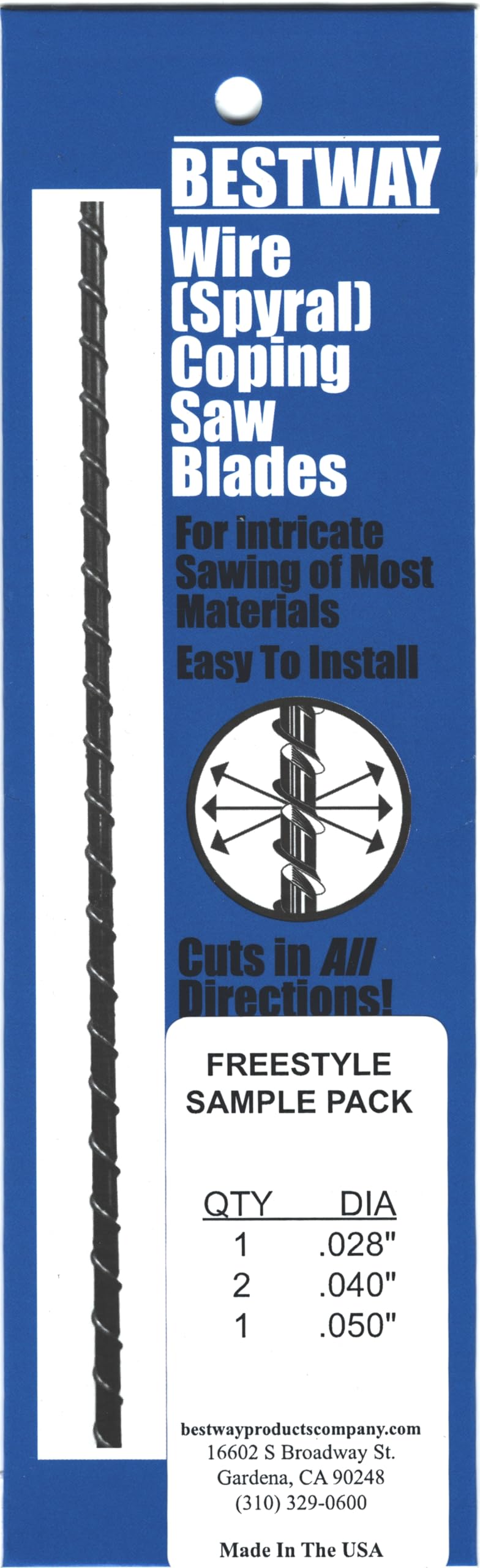 360° FreeStyle Coping Saw with Spiral Teeth for Multi-Directional Cutting - Includes 5 Premium Spiral Blades - Perfect for Woodworking, DIY Projects & Crafting