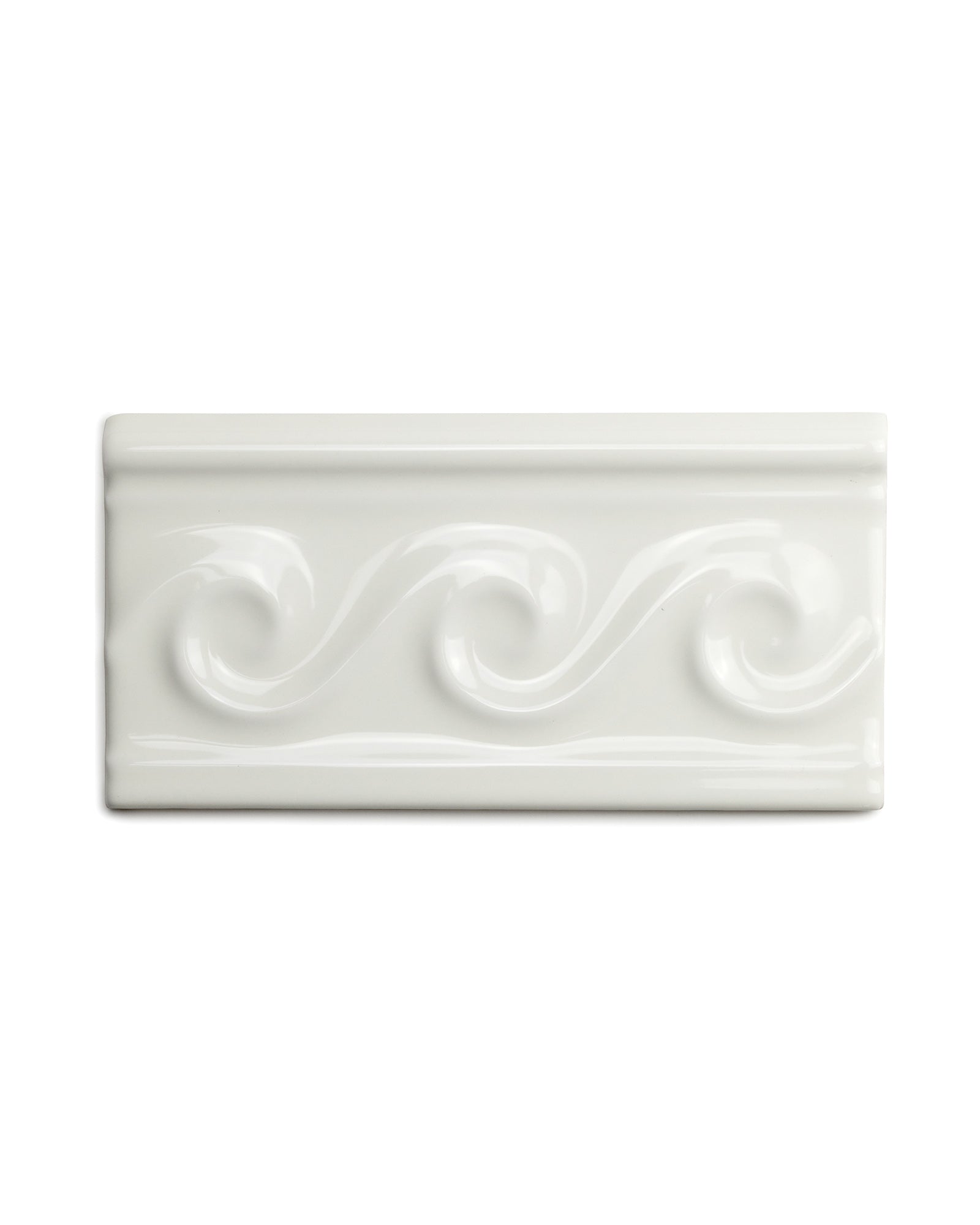 Kakel Victoria Decorative Wall Trim 7.5 x 15 cm Ivory White - Perfect for Bathroom, Kitchen & Home Interior Decor