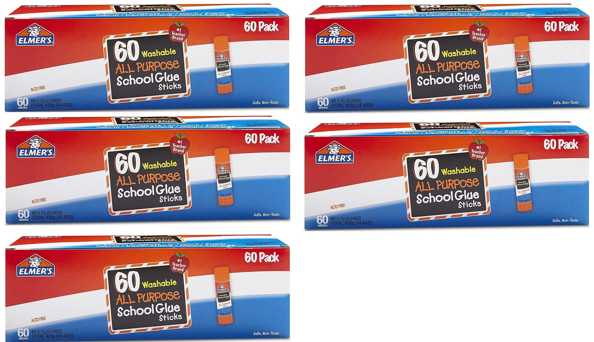 Elmers All Purpose Washable School Glue Sticks - 0.24 oz (300 Count) - Perfect for Classroom Projects, Arts & Crafts, Scrapbooking, and DIY Home Decor