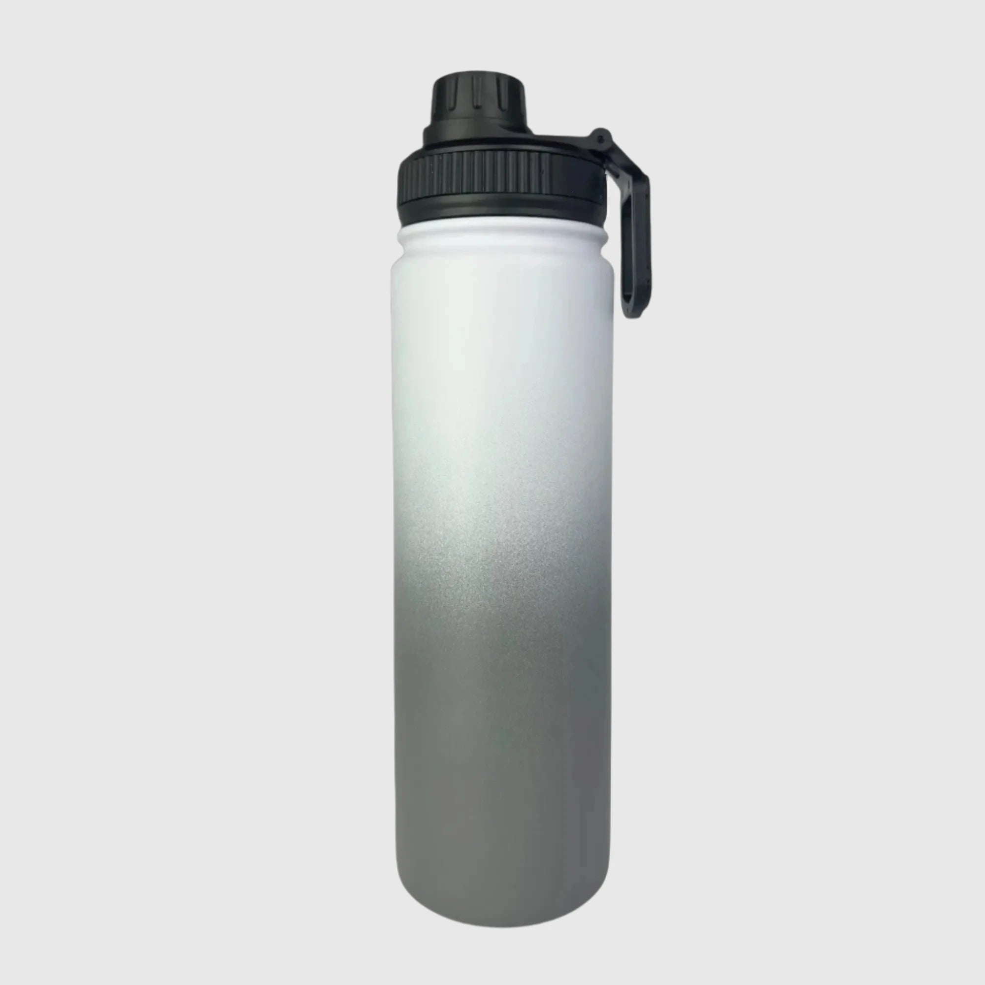 Premium Misty Grey Insulated Stainless Steel Water Bottle 650ml (22oz) - Keeps Drinks Hot/Cold for 24 Hours - Perfect for Hiking, Gym & Outdoor Activities