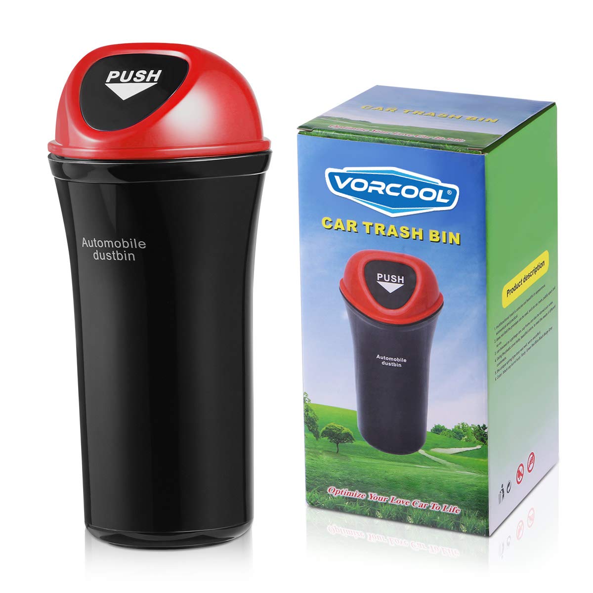 VORCOOL Mini Car Trash Can - Small Garbage Bin for Vehicles, Office, Home & Travel - Perfect for Car, Truck, Desk & Road Trips