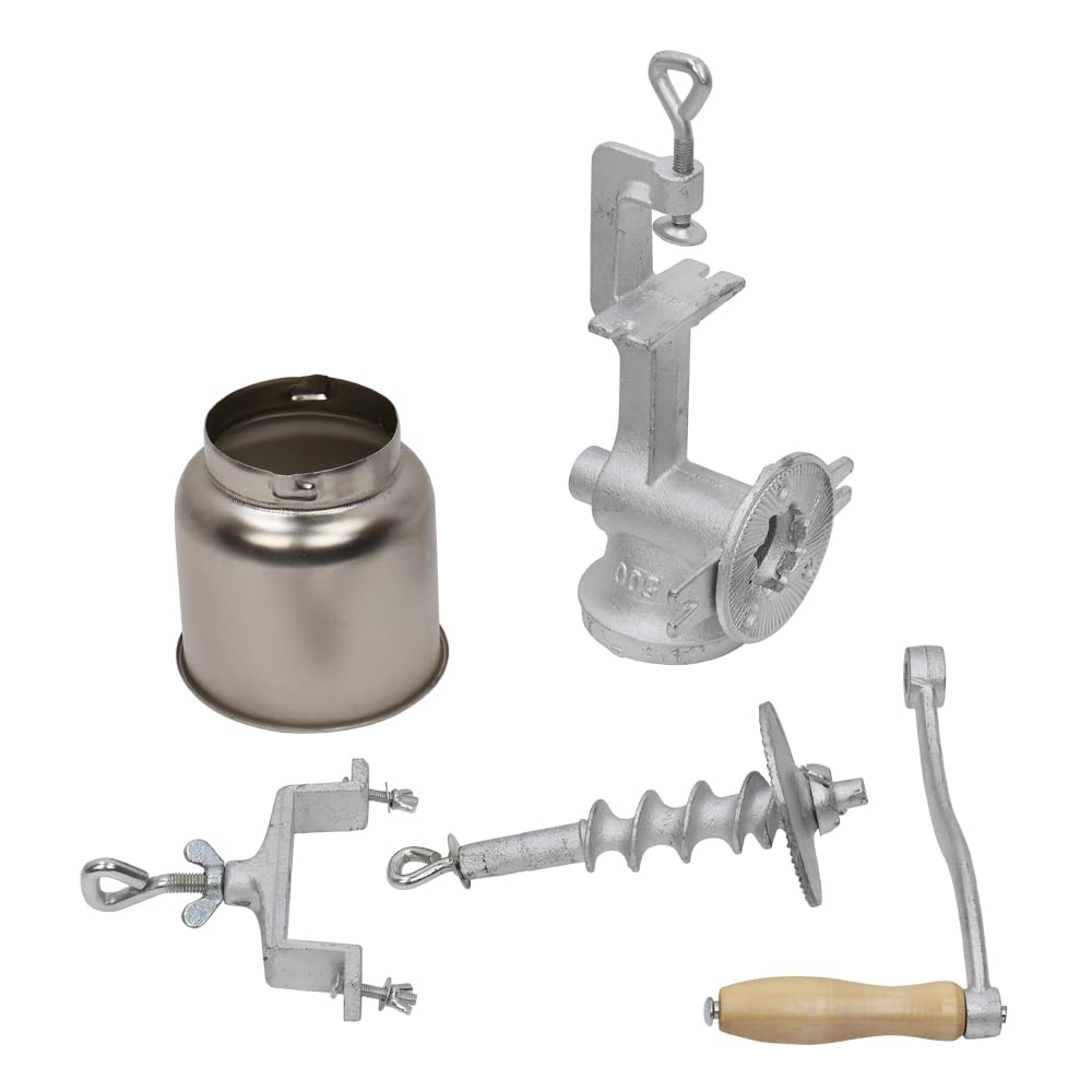 Premium Hand Crank Grain Mill for Corn, Wheat & Coffee - Adjustable Coarseness & Ergonomic Design (17.12