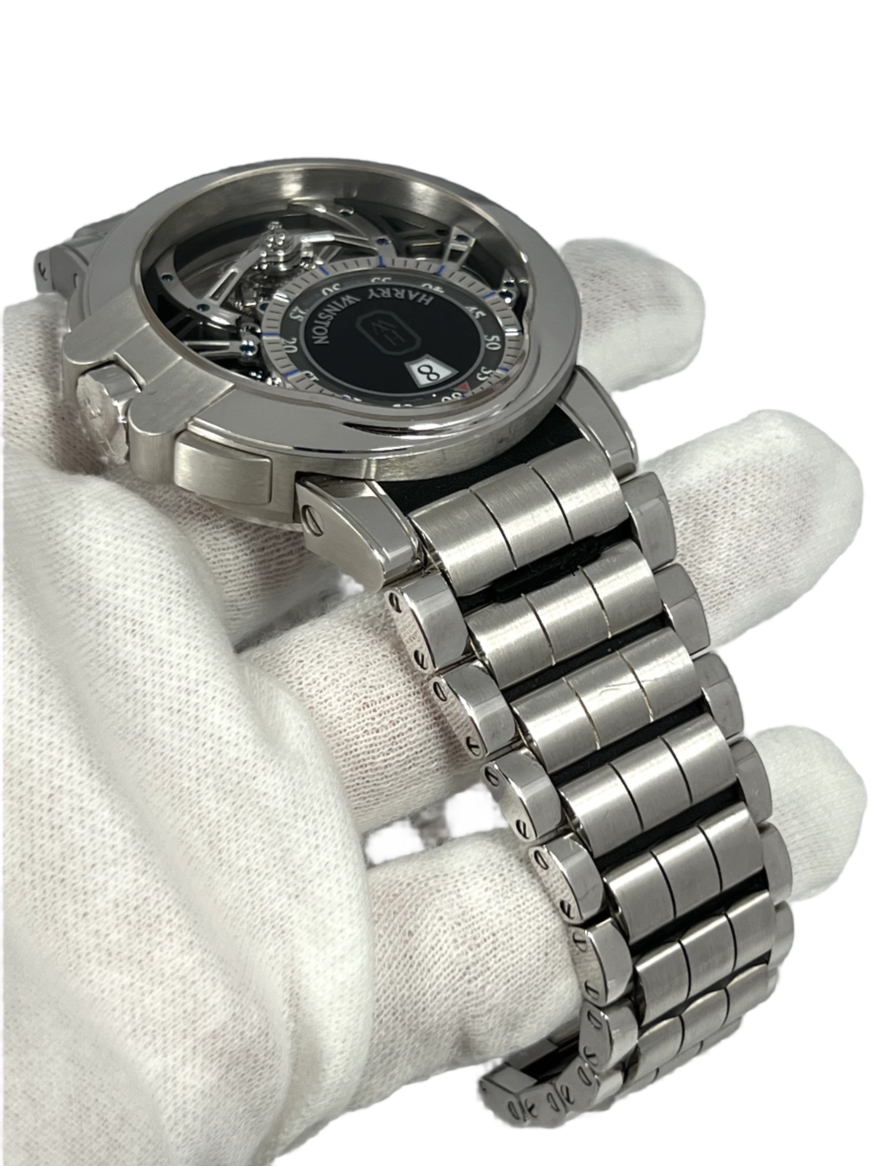 Harry Winston Ocean Tourbillon Jumping Hour White Gold Men's Watch - Luxury Swiss Timepiece for Collectors & Special Occasions - Perfect for Gala Events, Business Meetings & Exclusive Gatherings