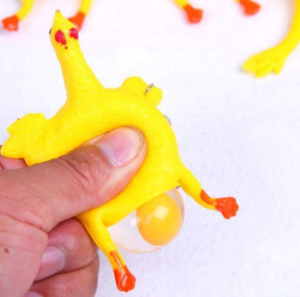 16cm Funny Squishy Toys Chicken and Eggs - Stress Relief Fidget Toys for Kids & Adults - Perfect for Anxiety Relief, Office Desk Decor, and Sensory Play