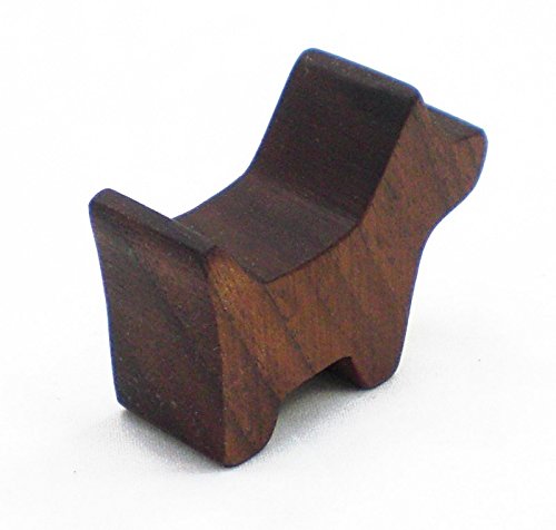 Premium Wooden Dog Toy - Handcrafted Wood Scottish Terrier Chew Toy for Small & Medium Dogs - Durable Natural Wood Puppy Teething Toy for Indoor & Outdoor Play