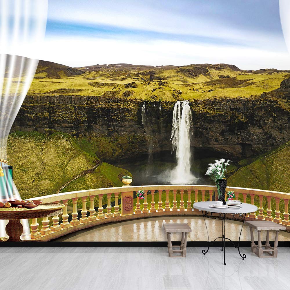 IDEA4WALL Removable Peel and Stick Wallpaper - 66x96 Inches Large Wall Mural for Bedroom, Living Room, Nursery | Balcony View Design | Easy DIY Home Decor for Renters & Homeowners