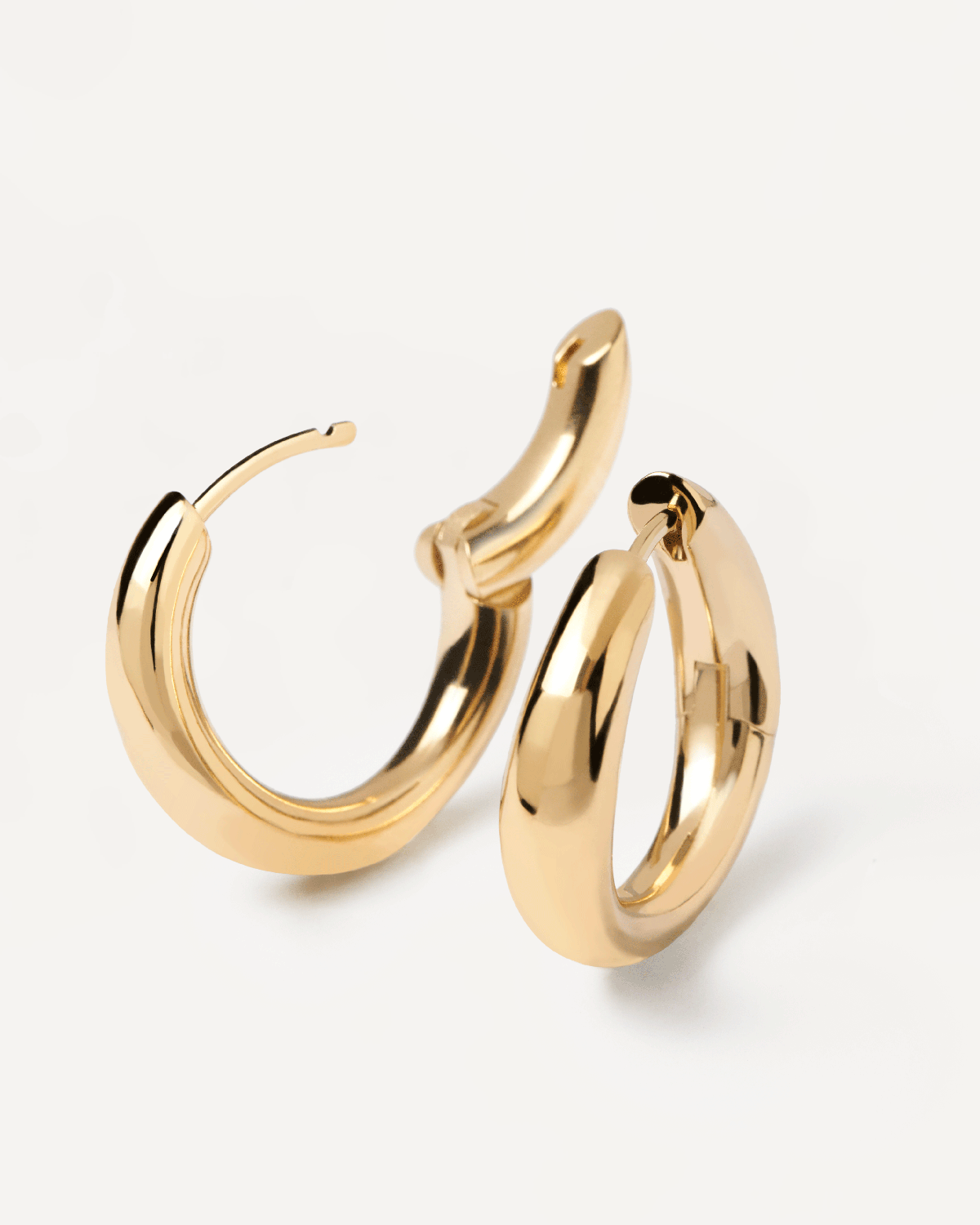GRID 2 Pirouette Gold Earrings – Elegant 14K Gold Hoop Earrings for Women, Perfect for Parties, Weddings & Everyday Wear