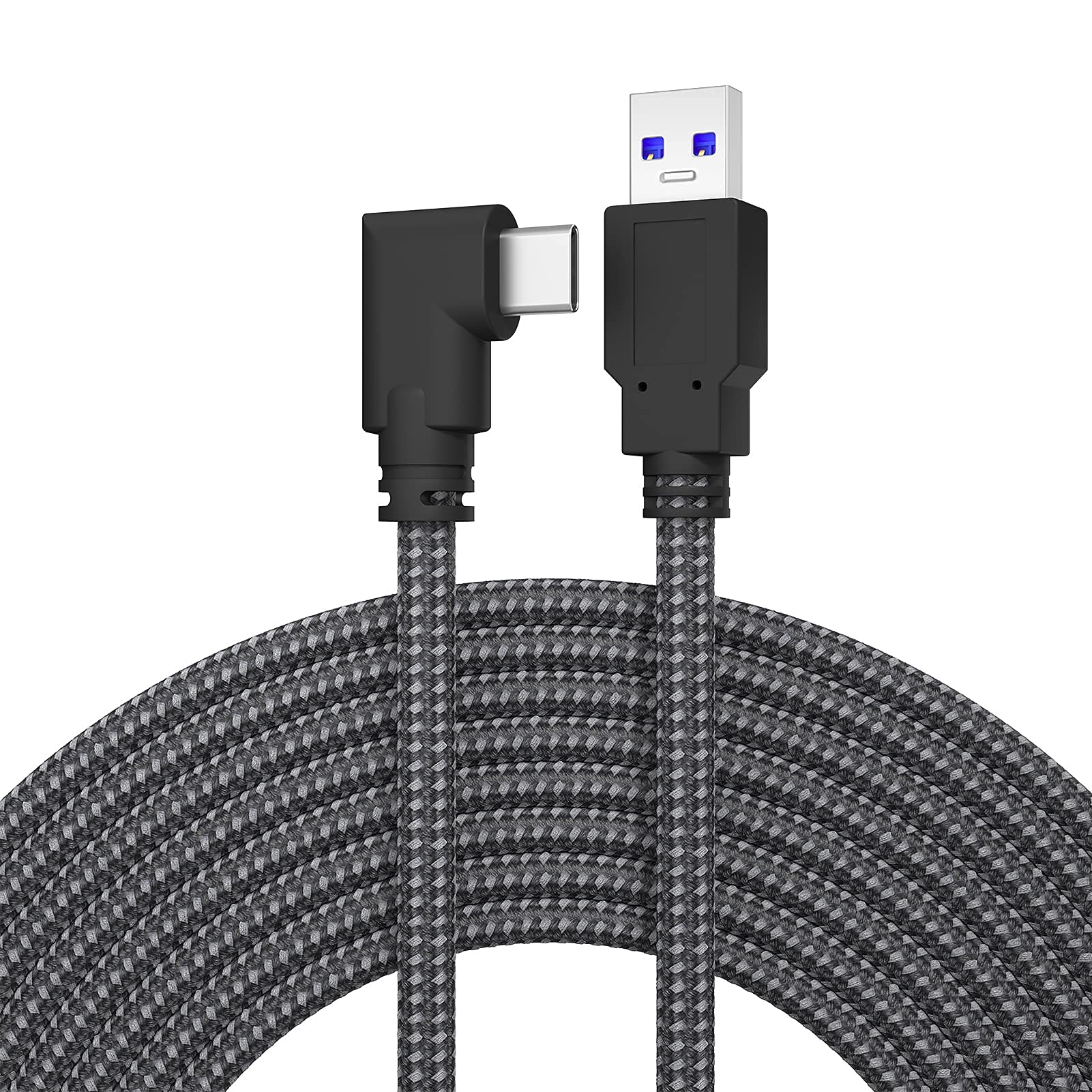 TPLTECH 16FT USB 3.0 Type C to Type A Charging Cable for Oculus Quest 2/1 - Fast Charging & Data Sync Link Cord for VR Headset (Black) - Perfect for Gaming, Streaming & PC VR Setup
