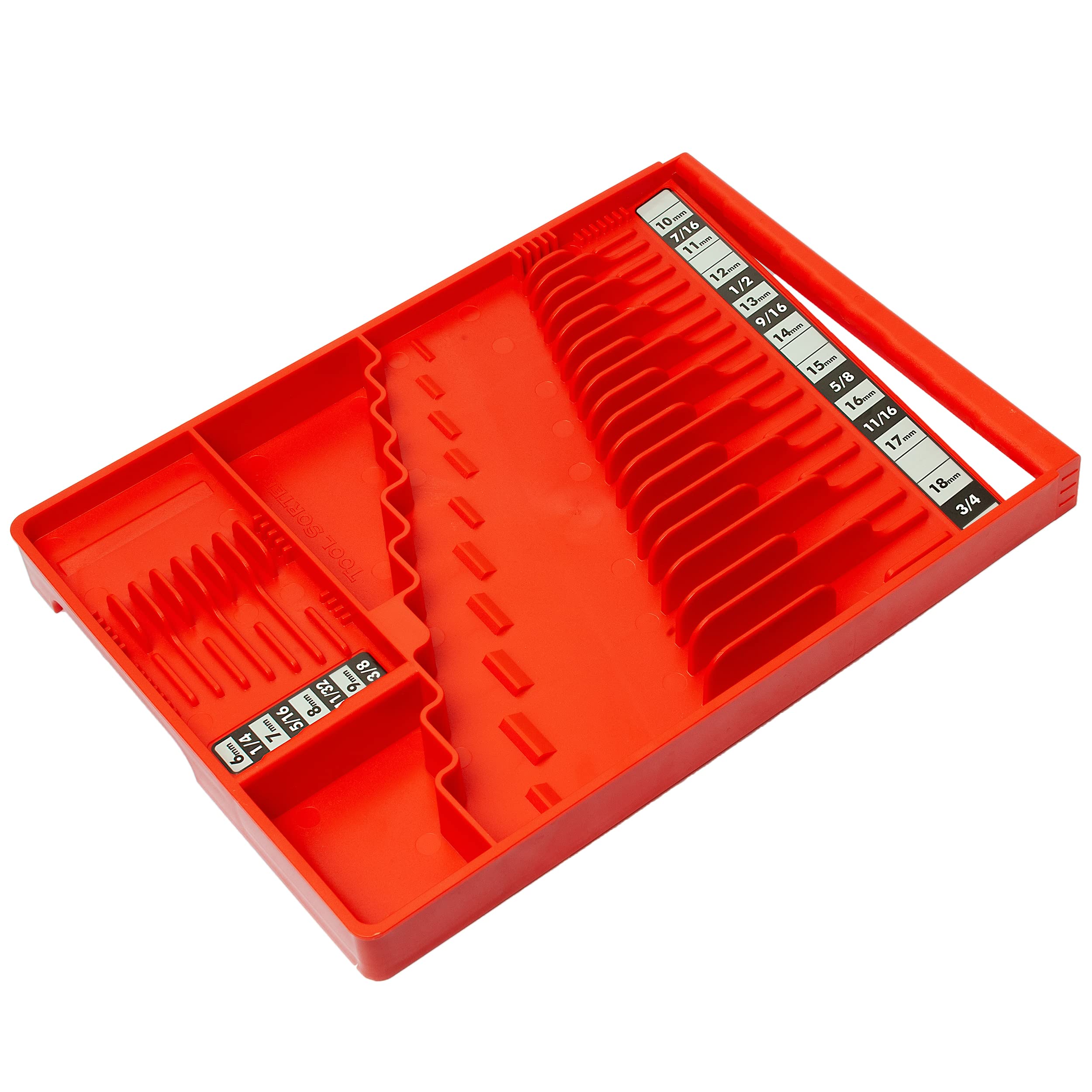 Best Red Wrench Organizer Tool Box - Heavy Duty & Durable for Mechanics & DIY Projects - Perfect for Garage, Workshop & Tool Storage