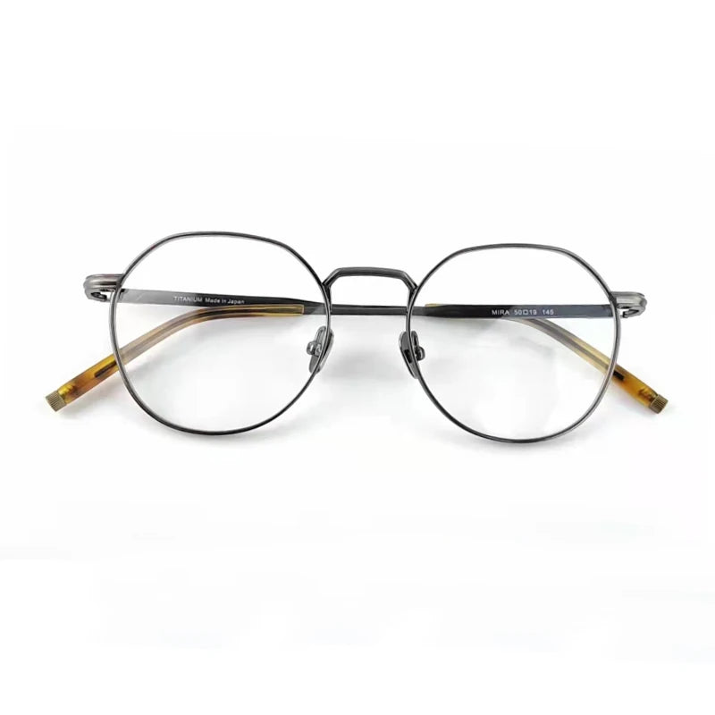 Stylish Unisex Black Titanium Round Full Rim Eyeglasses M137 - Perfect for Reading, Work & Everyday Fashion